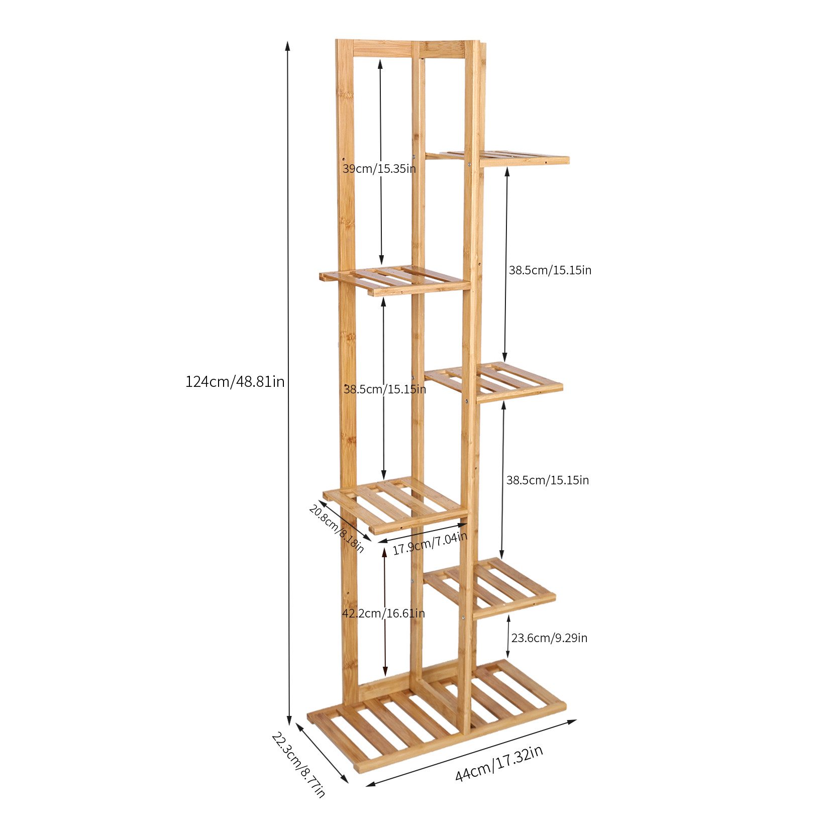 unho Standregal Pflanzenregal Holz, Blumenständer mehrstöckig günstig online kaufen