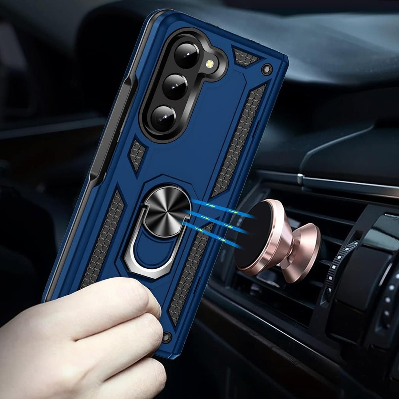 CoolGadget Handyhülle Armor Shield Case für Samsung Galaxy Z Fold 6 7,6 Zoll, Outdoor Cover Magnet Ringhalterung Handy Hülle für Galaxy Z Fold 6 5G – Bild 4 von 5