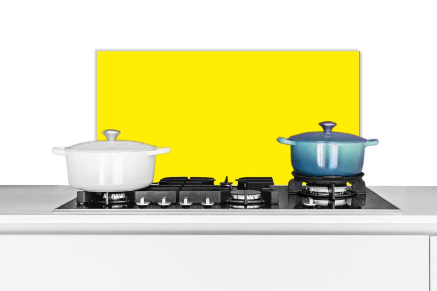 MuchoWow Küchenrückwand Gelb - Zitrone - Neon - Farben, (1-tlg), 60x30 cm, Wandschutz, gegen Fett und Schmutzflecken für Küchen
