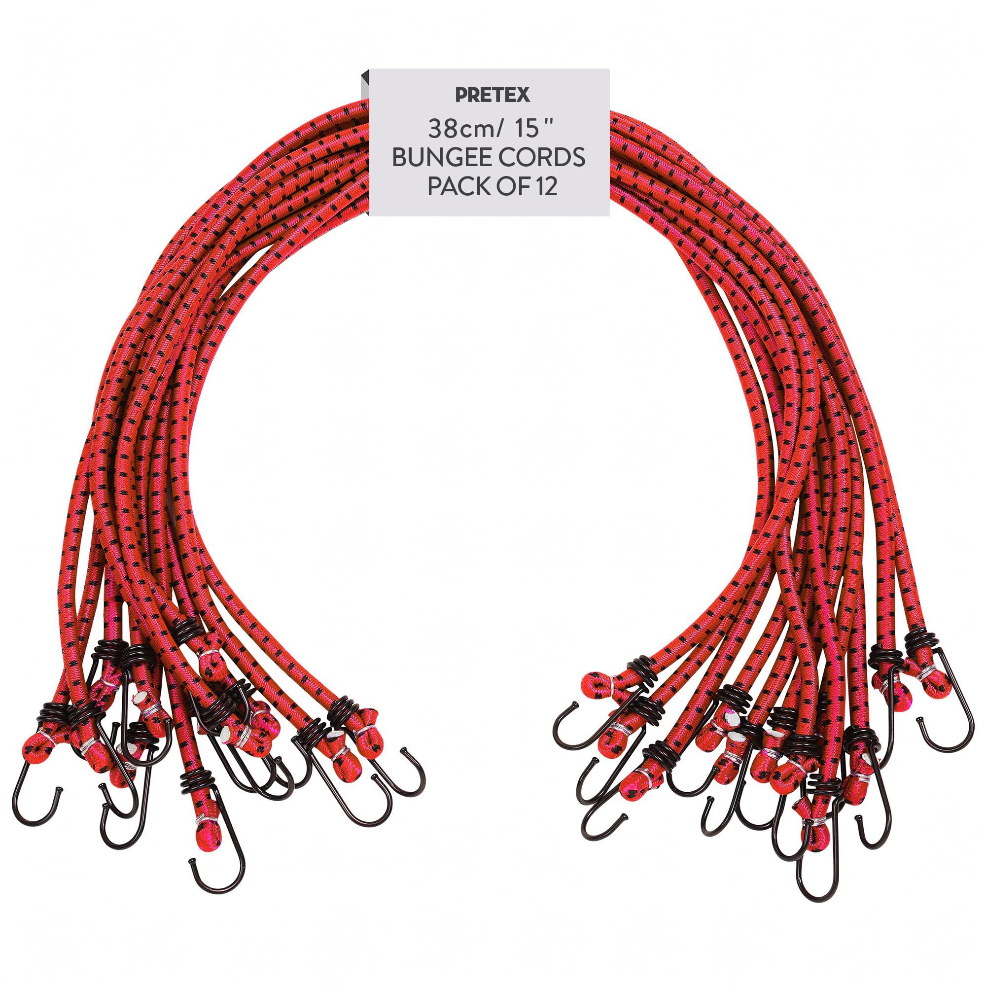 Spanngurt 12er Set Universal Expander Gepäckspanner mit Haken 38 cm lang