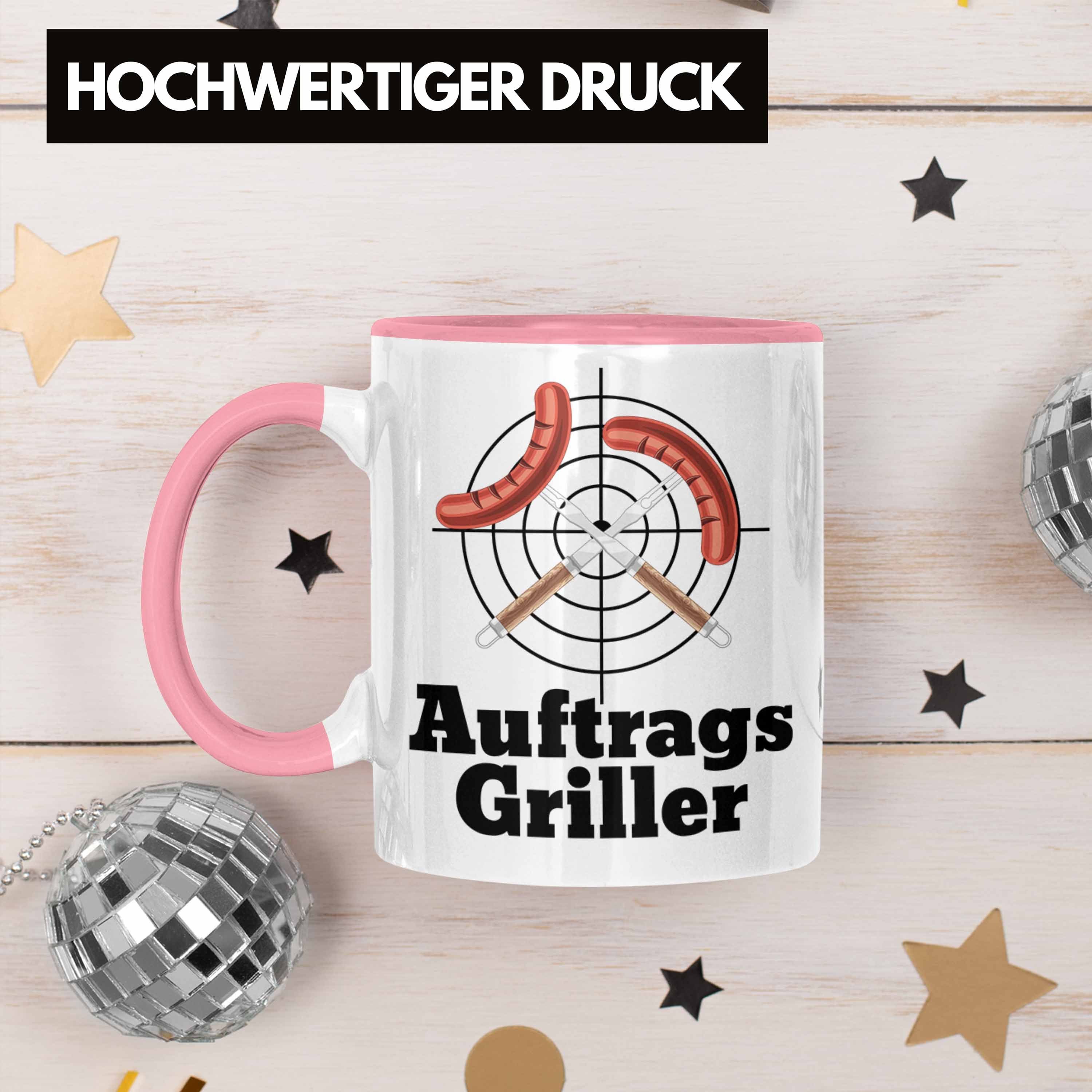 Tasse Geschenk Tasse Männer Kaffee-Becher Grillmeister Trendation Rosa Auftrags-Griller Gril