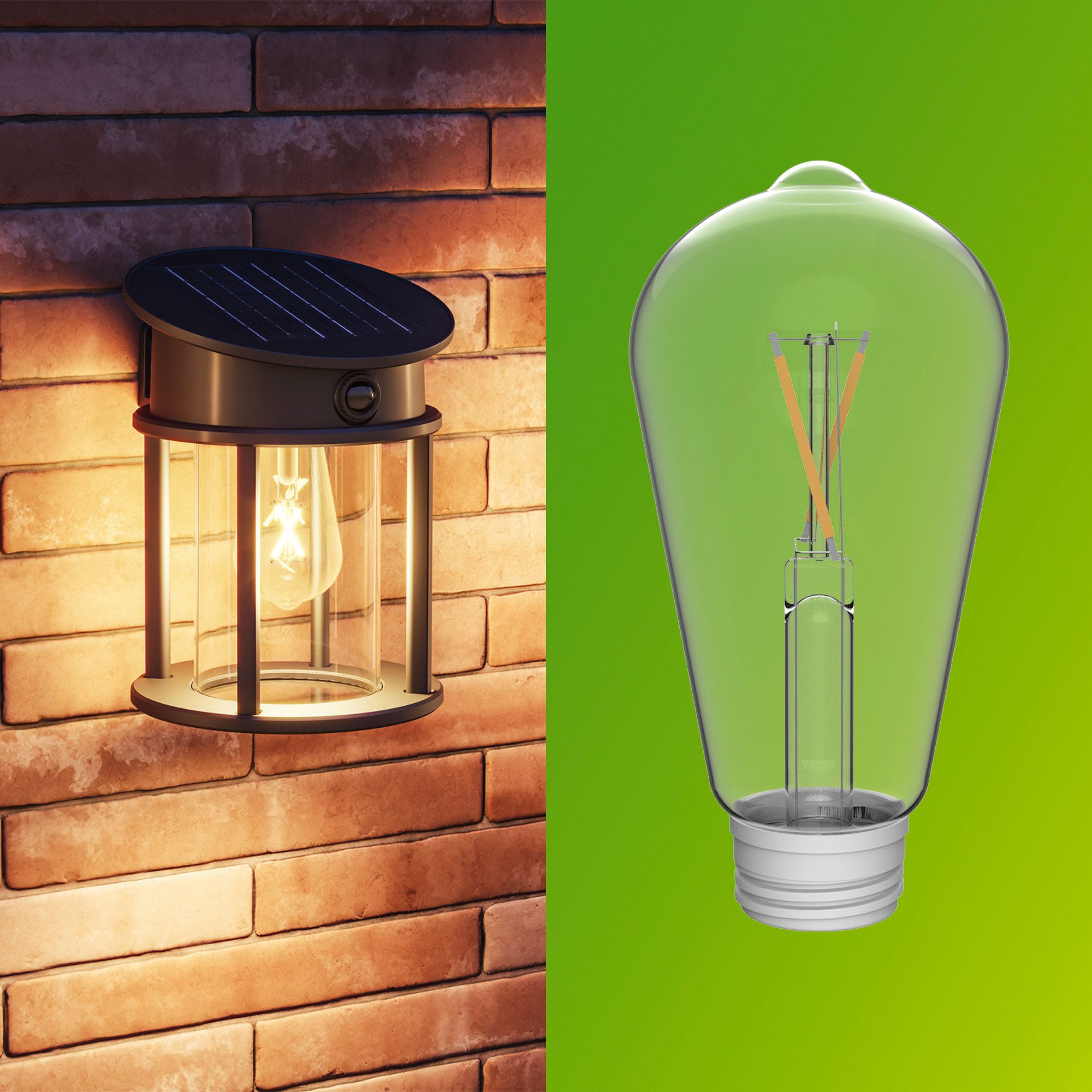 Philips LED Solarleuchte Outdoor Ultra-Efficient Geri, Speziallampe austauschbar,2700 K, 470 lm, Abschaltautomatik, Nachtlichtfunktion, Timerfunktion, LED wechselbar, Warmweiß