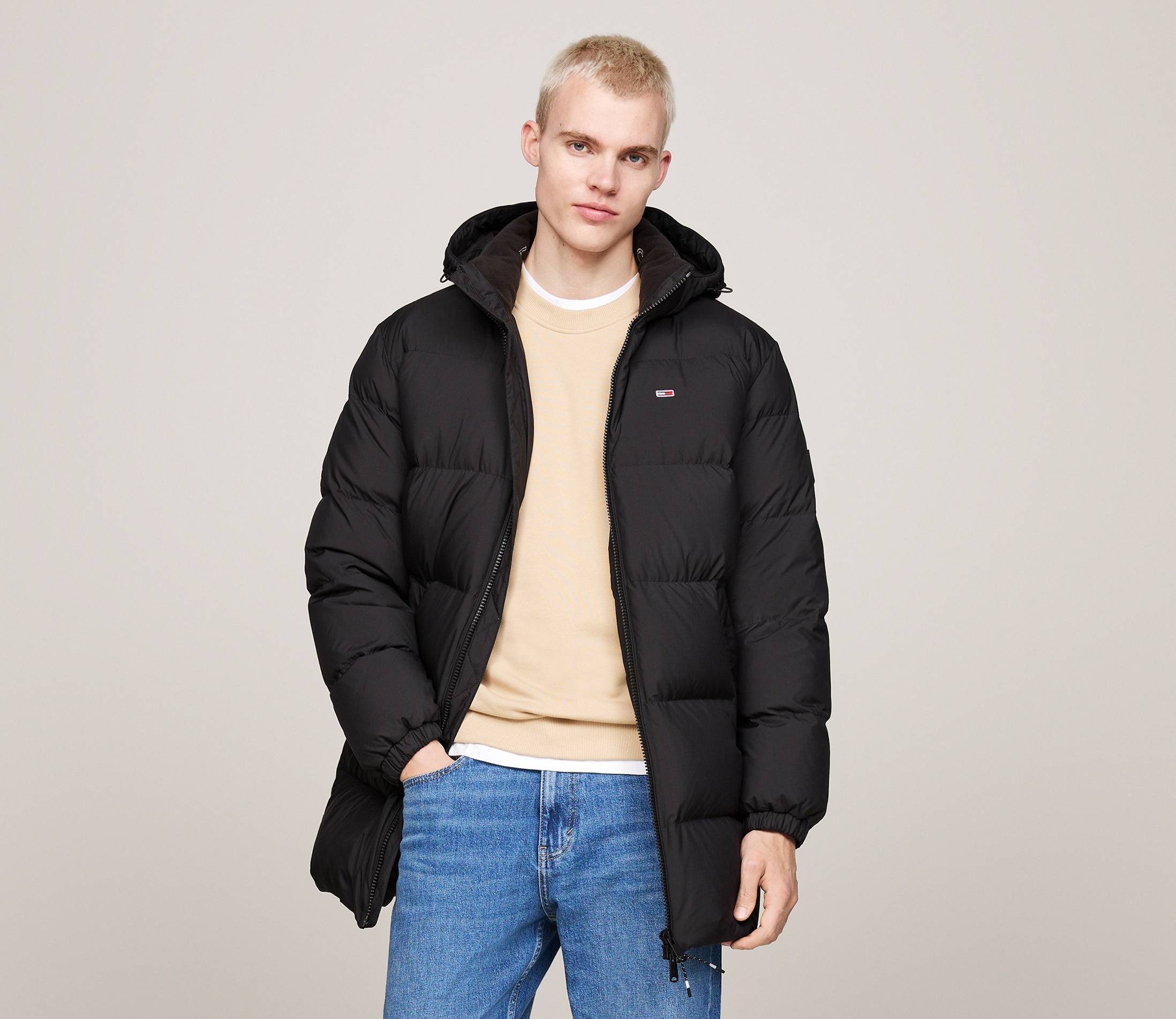 Tommy Jeans Steppjacke TJM ESSENTIAL DOWN PARKA Daunenjacke, Übergangsjacke mit Kapuze