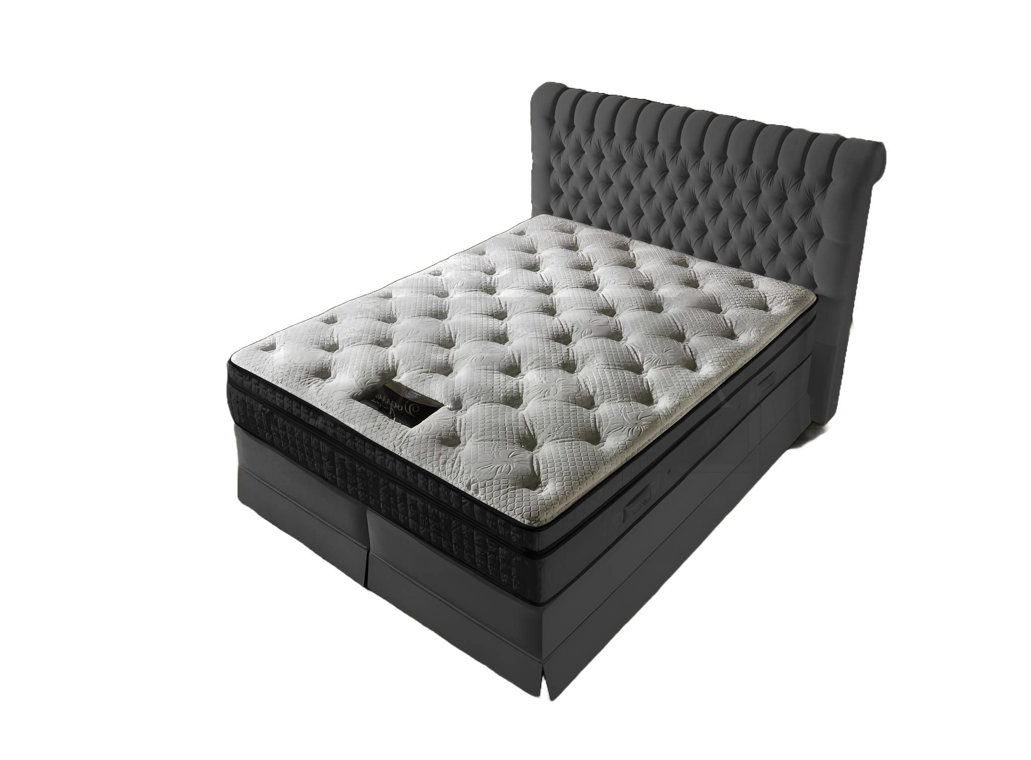 Xlmoebel Bett Elegantes Schlafzimmerbett mit gepolstertem Design, Luxus Doppelbett (Bett), Hergestellt in Europa