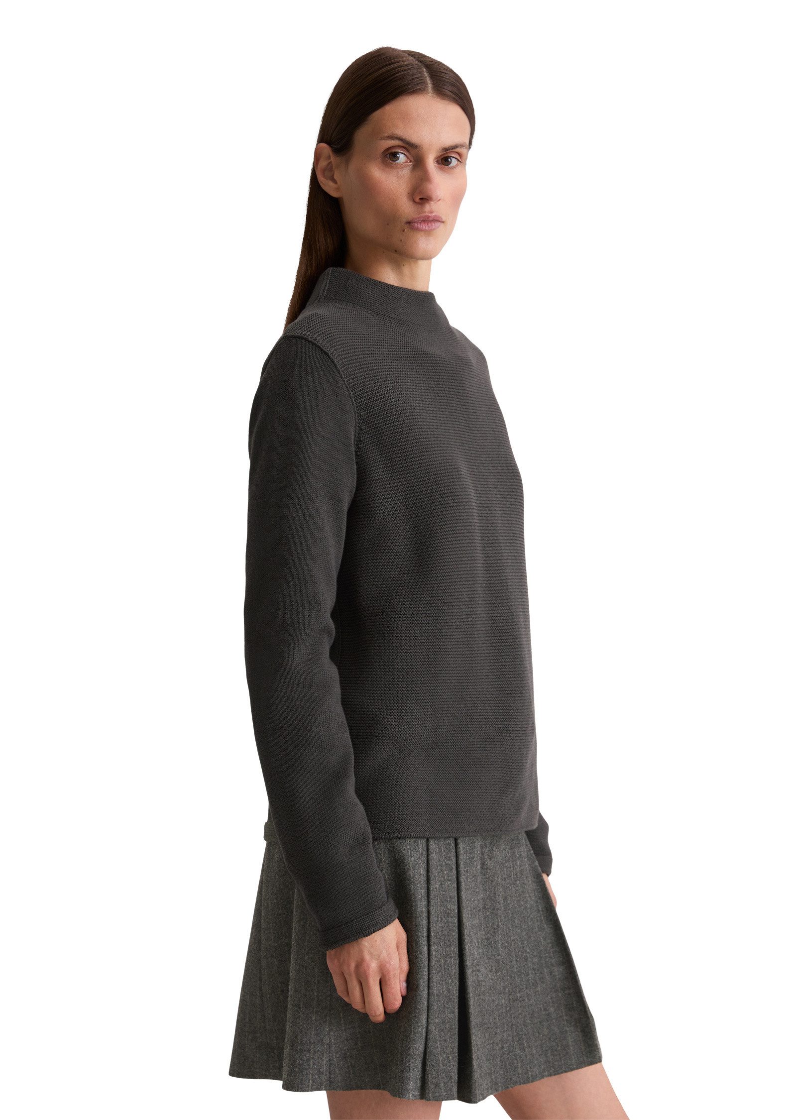 Marc O'Polo Stehkragenpullover aus Organic Cotton günstig online kaufen