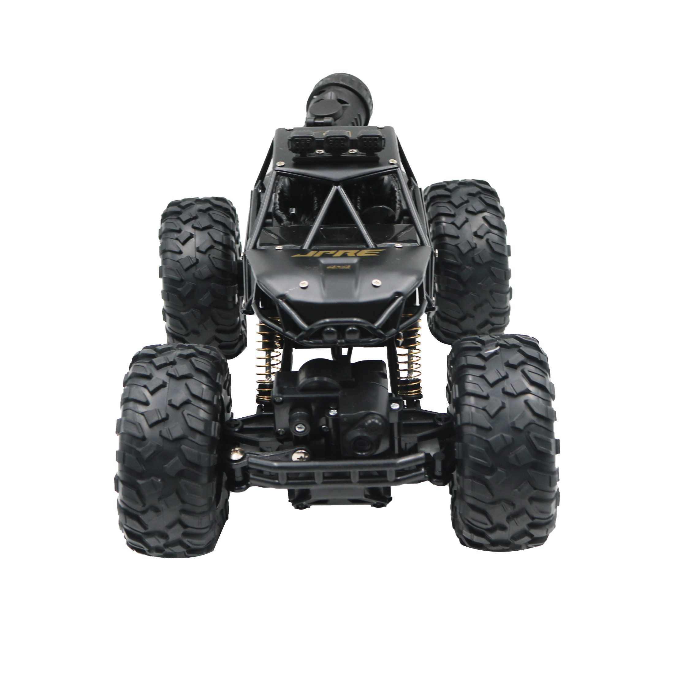 FUNFY RC-Auto 1:16 Rock Explorer RC-Spielzeugauto mit Allradantrieb (griffigeren Reifen, robuster Karosserie und wiederaufladbarem Akku, Mit 4 weichen Aufhängungen, Doppelmotor, Blitznebelspray), Hohe Geschwindigkeit, All-Terrain-Fähigkeit & bis zu 40 Min. Laufzeit.