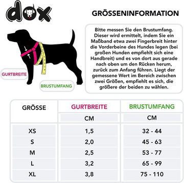 DDOXX Hunde-Geschirr Nylon Step-In Hundegeschirr, verstellbar & ausbruchsicher, Pink L - 2,5 X 65-99 Cm
