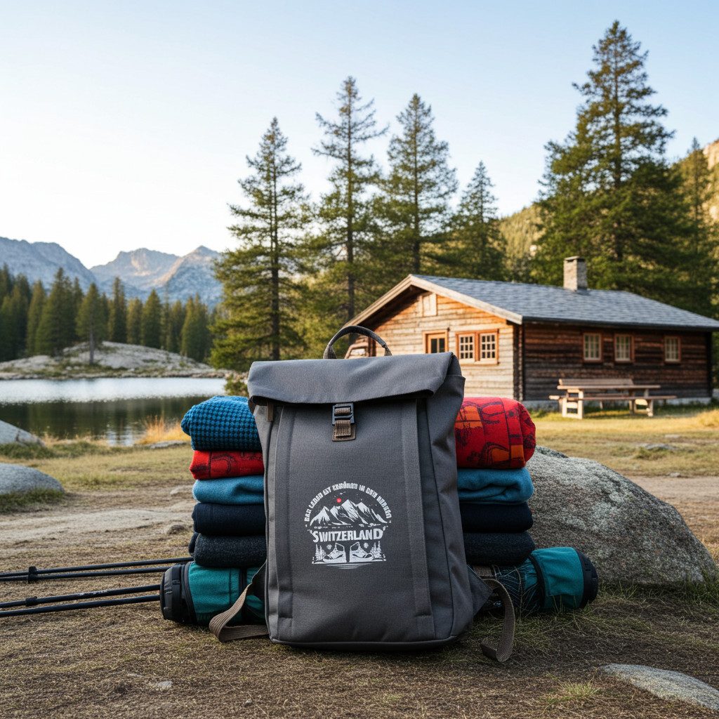Halfar Wanderrucksack Marken-Rolltop-Rucksack, Anthrazit Baumwolle 19L, PVC frei, Nachhaltiger Rucksack mit gepolstertem Boden & edlen Metall-Details