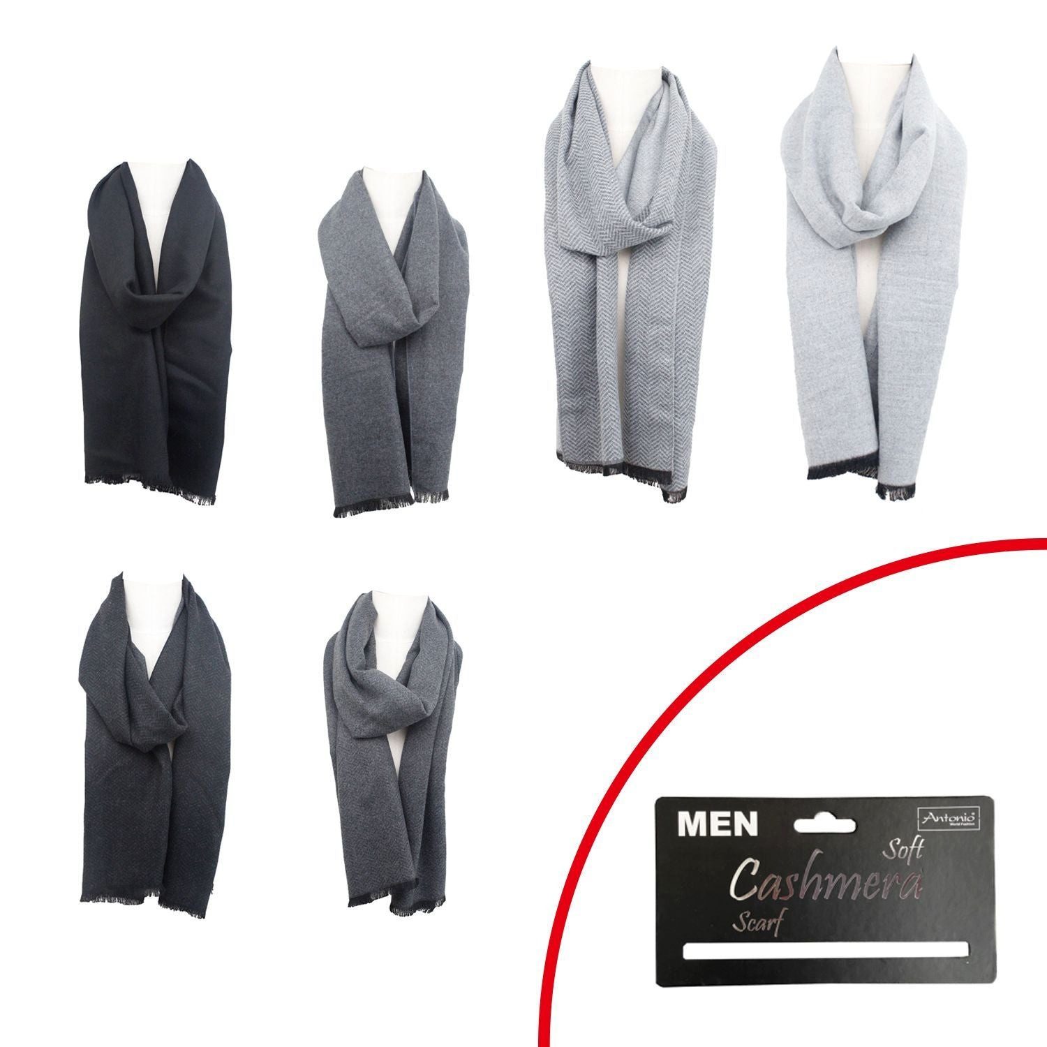 Antonio Schal Winter Herren Schal "Herringbone" » Soft Cashmera Herrenschal günstig online kaufen