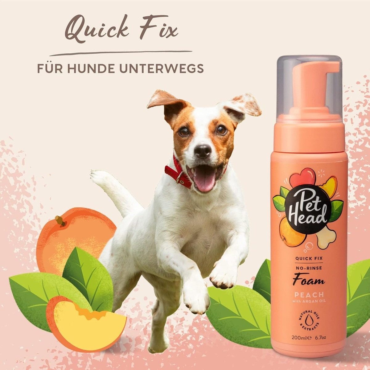 Pet Head Tiershampoo Schaum "Quick Fix" Pfirsich 200 ml