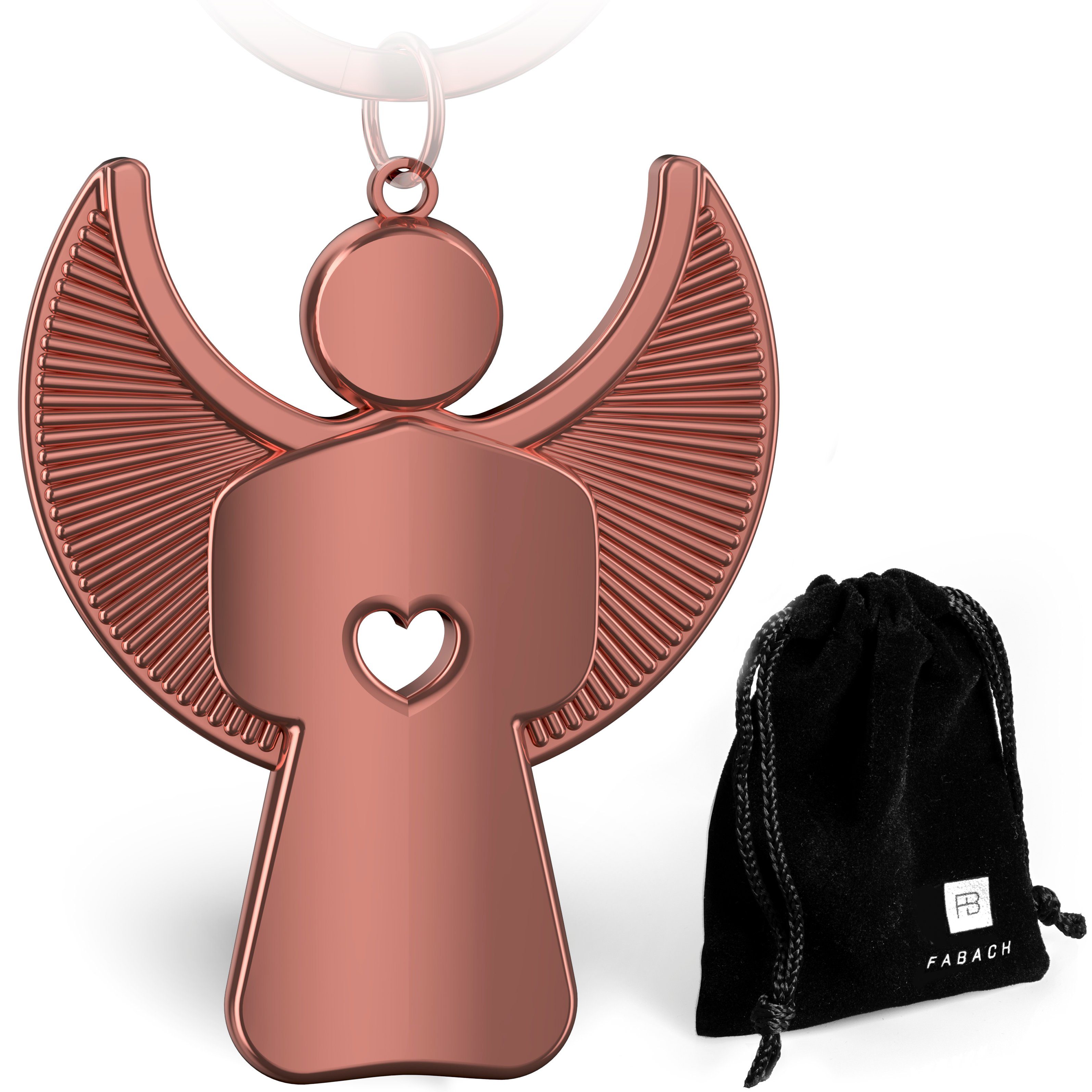 FABACH Schlüsselanhänger Schutzengel Pikto mit Herz - Geschenk Glücksbringer Führerschein