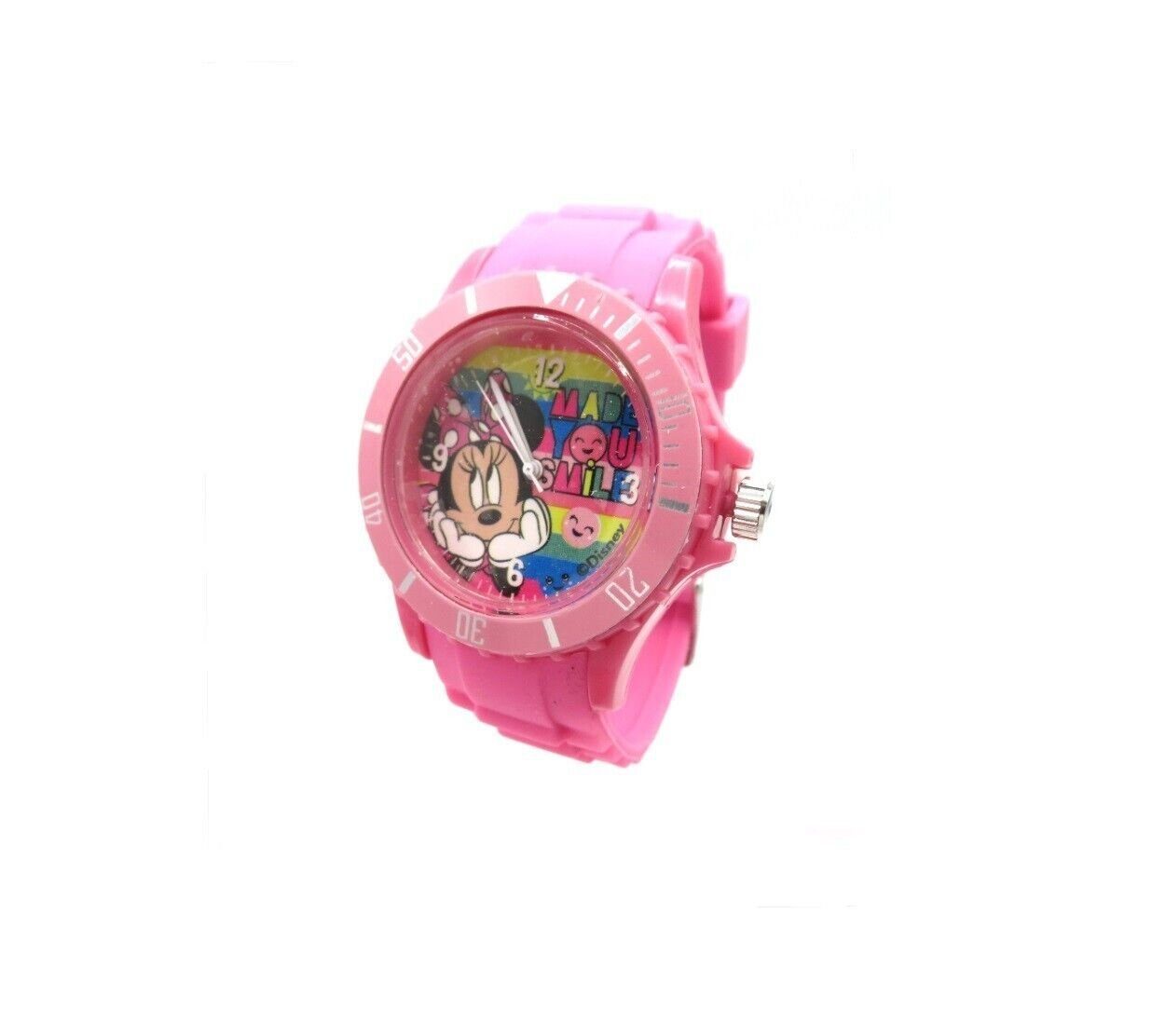 Disney Mouse Quarzuhr Armbanduhr, Maus Junior Pink (1-tlg) Kinderuhr Silikon Minnie