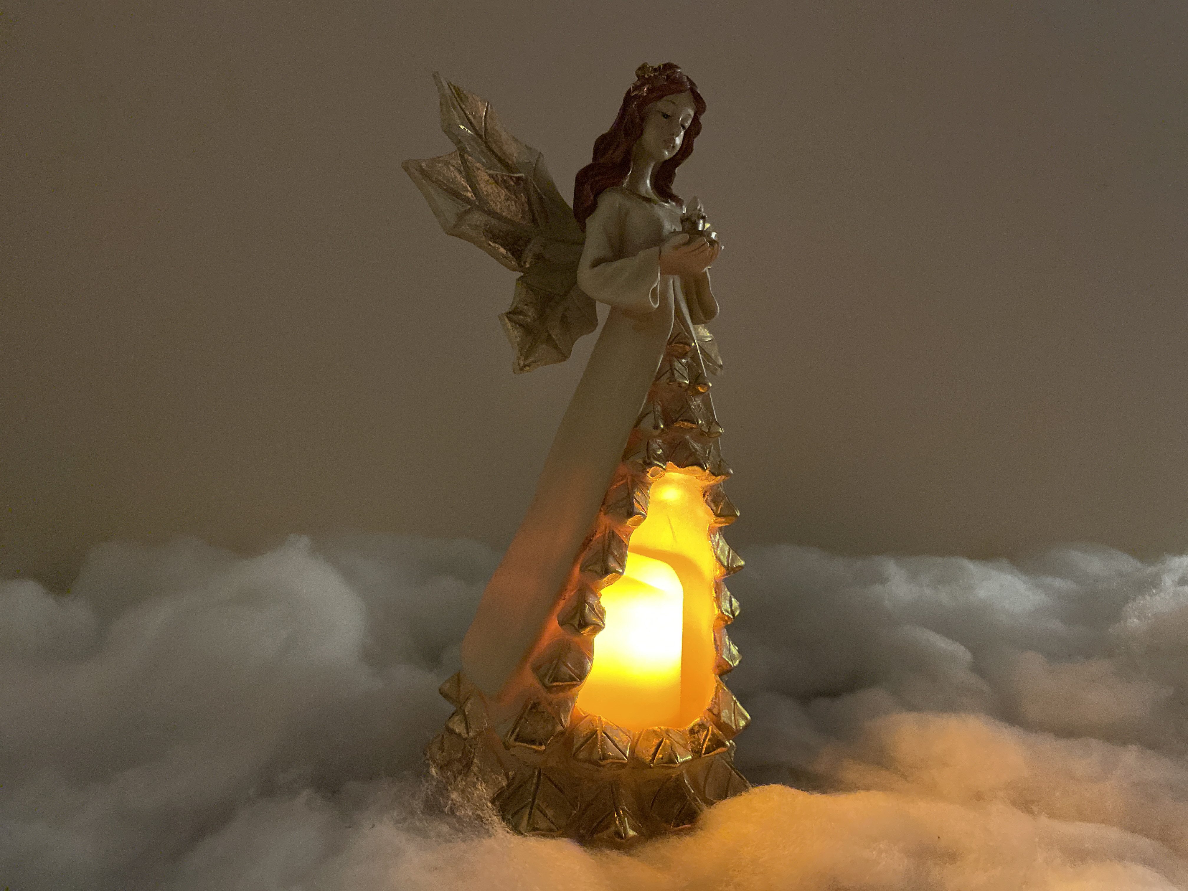 e4fun Dekofigur Weihnachtsdorf: Weihnachtsengel mit LED Licht, batteriebetr günstig online kaufen