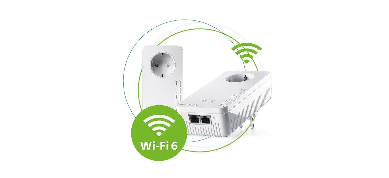 DEVOLO Magic 2 Reichweitenverstärker, 6 WIFI Kit Starter WLAN-Reichweitenverstärker