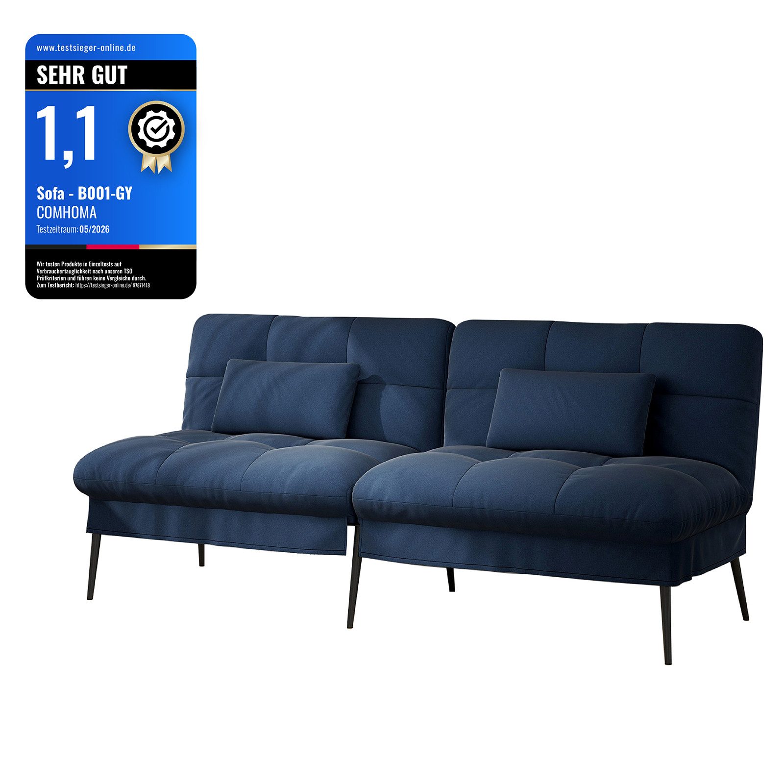 GTPLAYER Schlafsofa Bettsofa mit Schlaffunktion, Klappsofa
