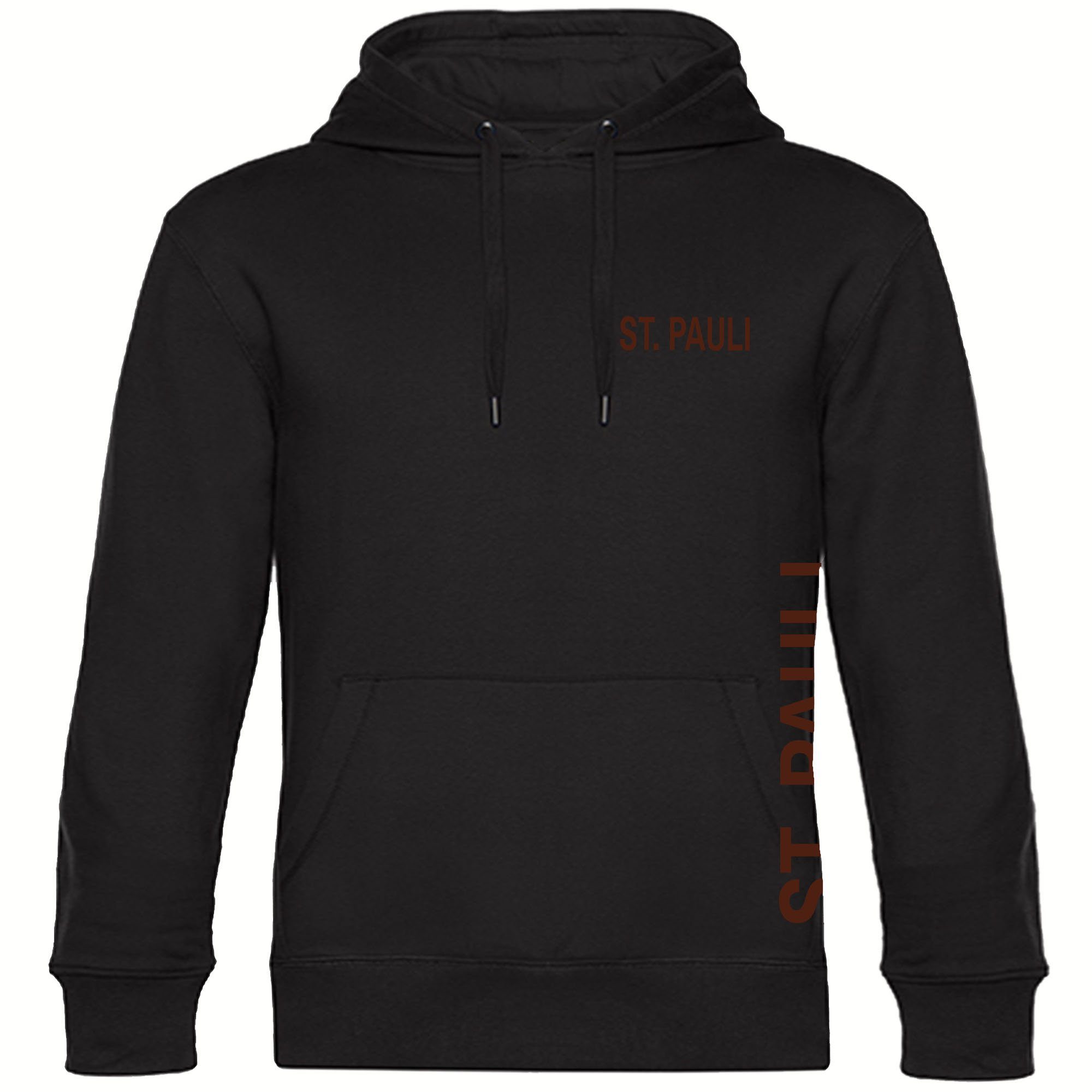 multifanshop Kapuzensweatshirt St. Pauli - Brust & Seite - Hoodie