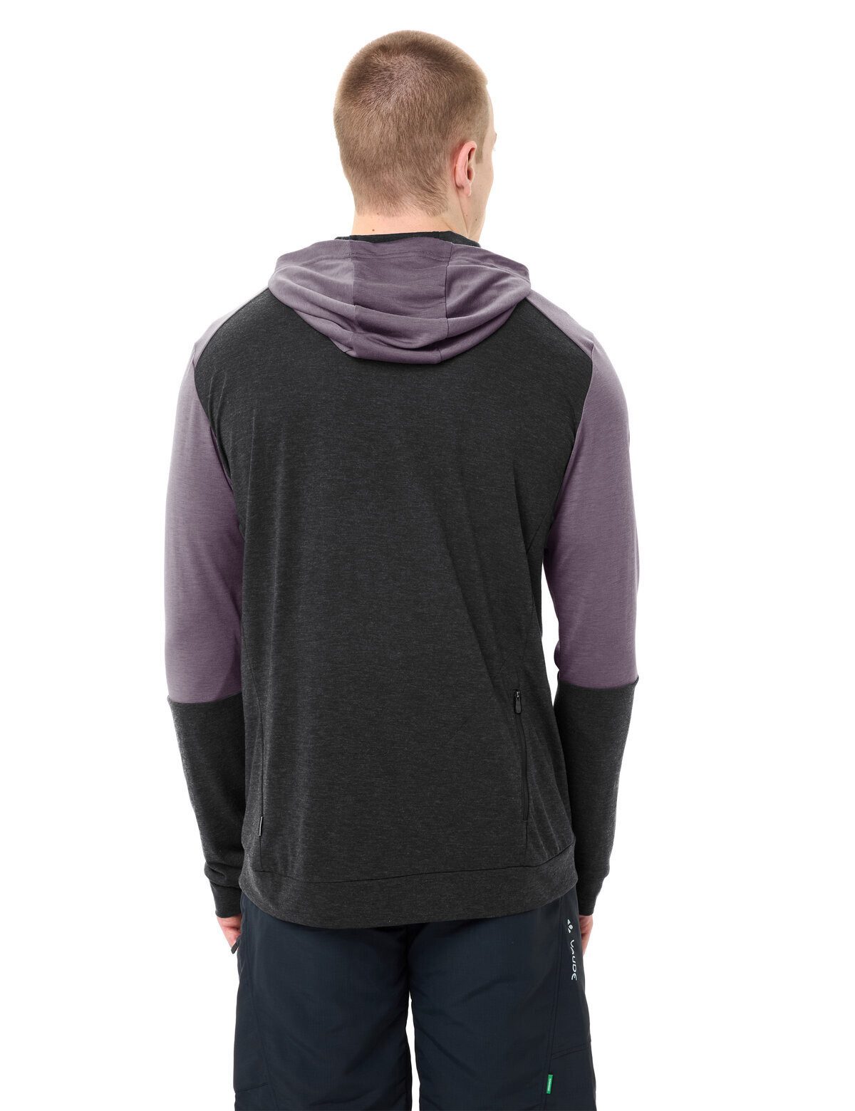 VAUDE Rundhalspullover Men's Qimsa Hoody (1-tlg) Herren Langarmshirt mit Kapuze fürs Mountainbike – Bild 3 von 5