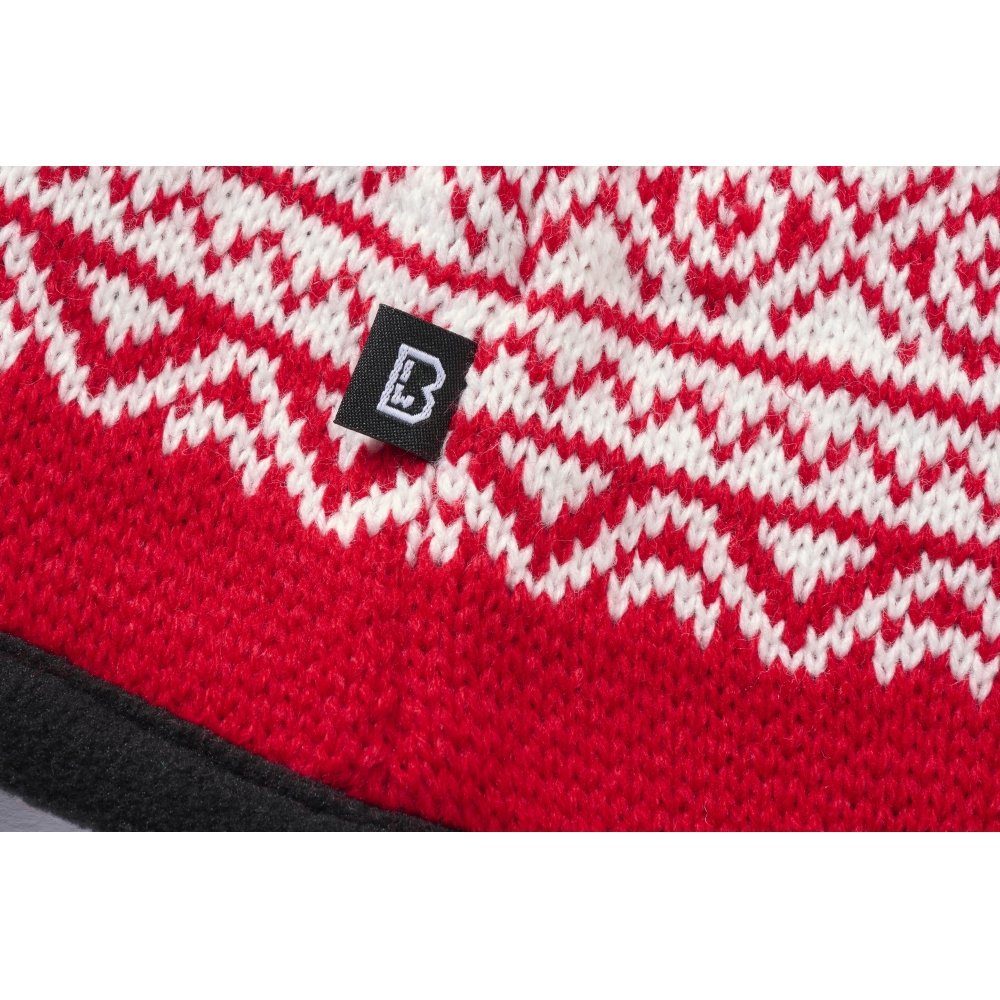 Brandit Bommelmütze Snow Cap - red (Packung) skandinavisches Design