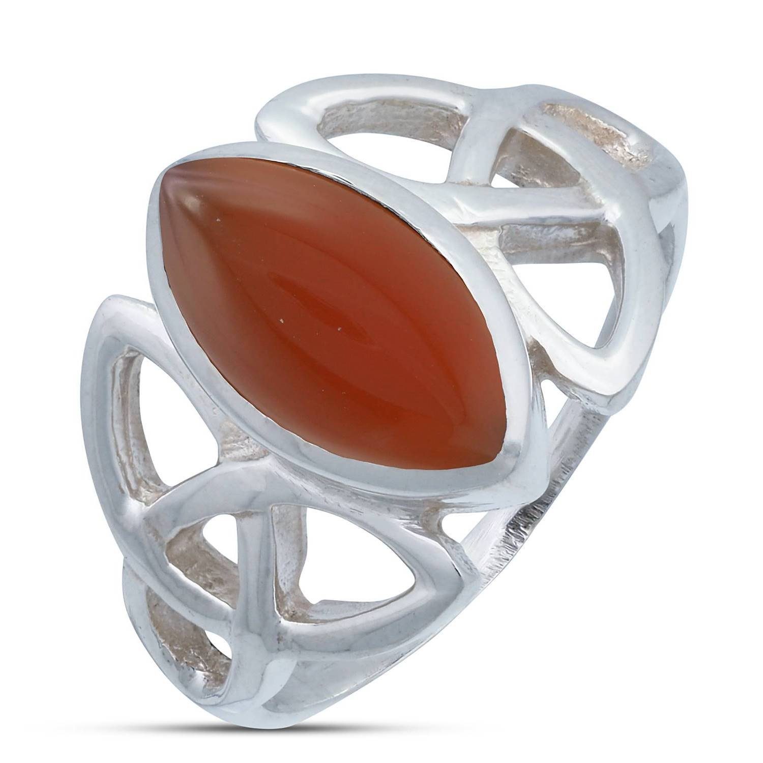 925 Silber Ring Mit Edelstein - SAMA Rund Design Mit Rosenquarz