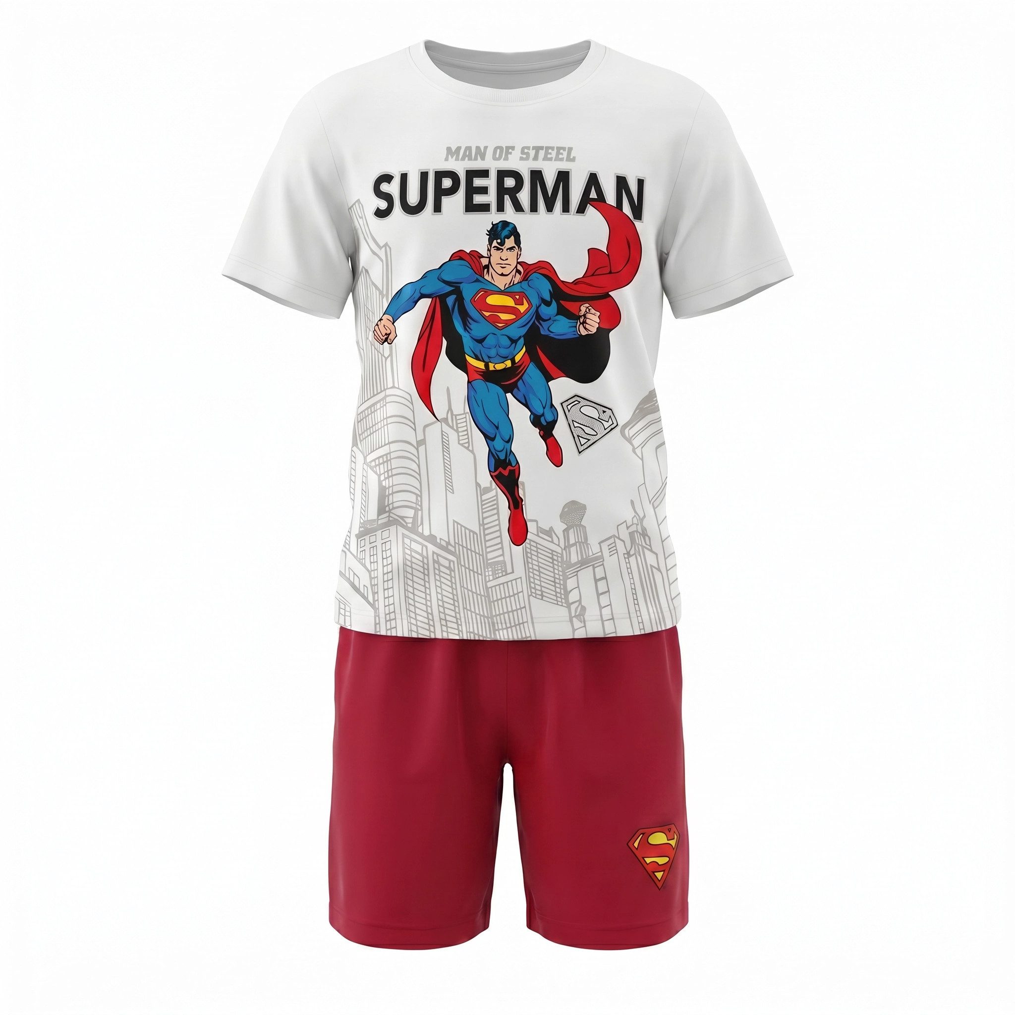 DC Comics Schlafanzug DC Comics Superman Kinder Jugend kurzarm Pyjama Schlafanzug