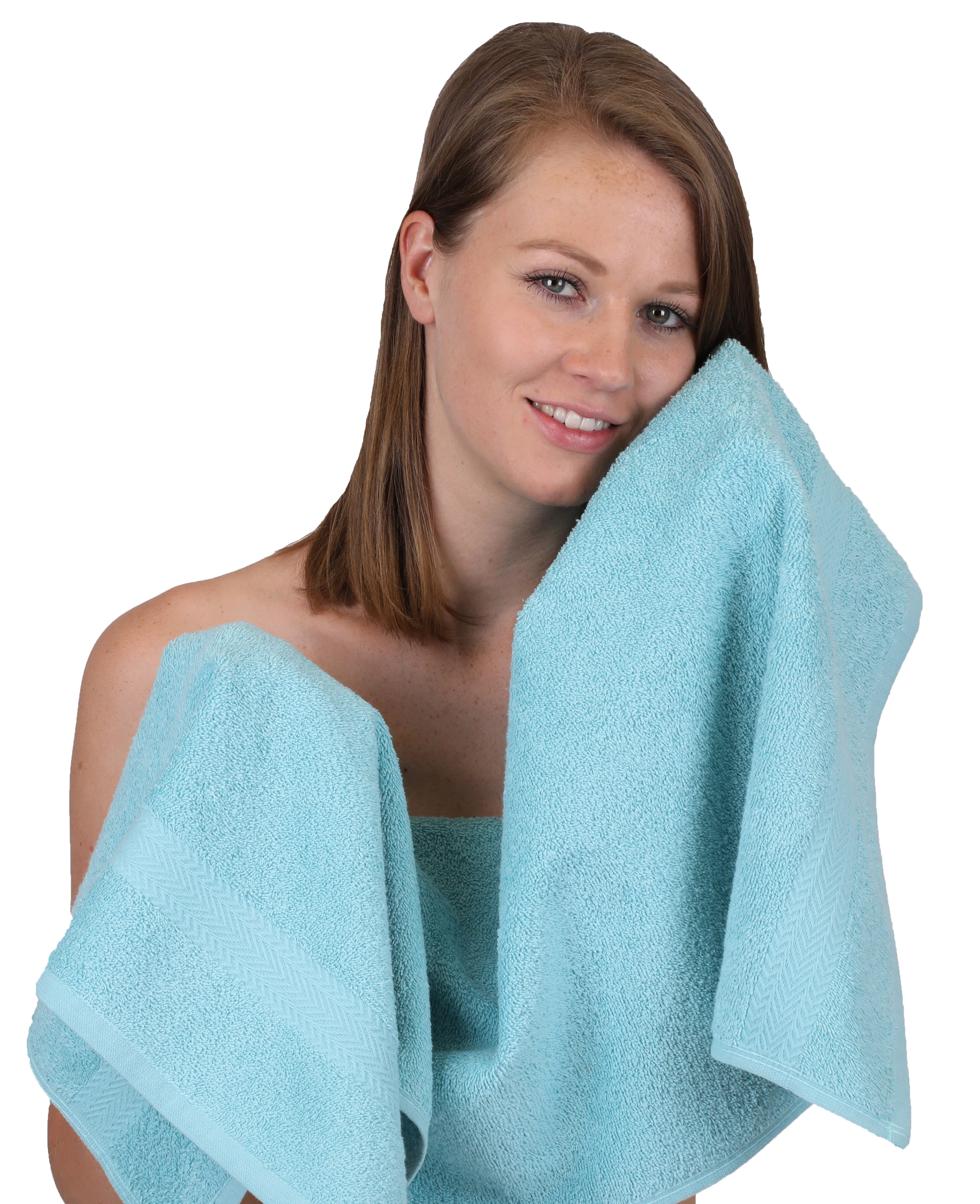 Betz Handtuch Set 4-tlg. ocean Baumwolle, Duschtücher, 2 und (4-tlg) 100% Handtücher 2 PREMIUM