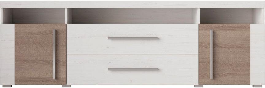 INOSIGN Lowboard "Roger,Breite 182 cm, stilvolle TV-Kommode, 2Türen 2 Schub günstig online kaufen