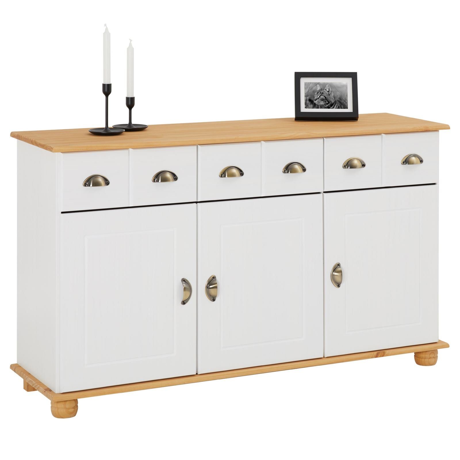 IDIMEX Kommode COLMAR, Sideboard COLMAR Anrichte Kommode Apothekenschrank Sideboard Kiefer ma