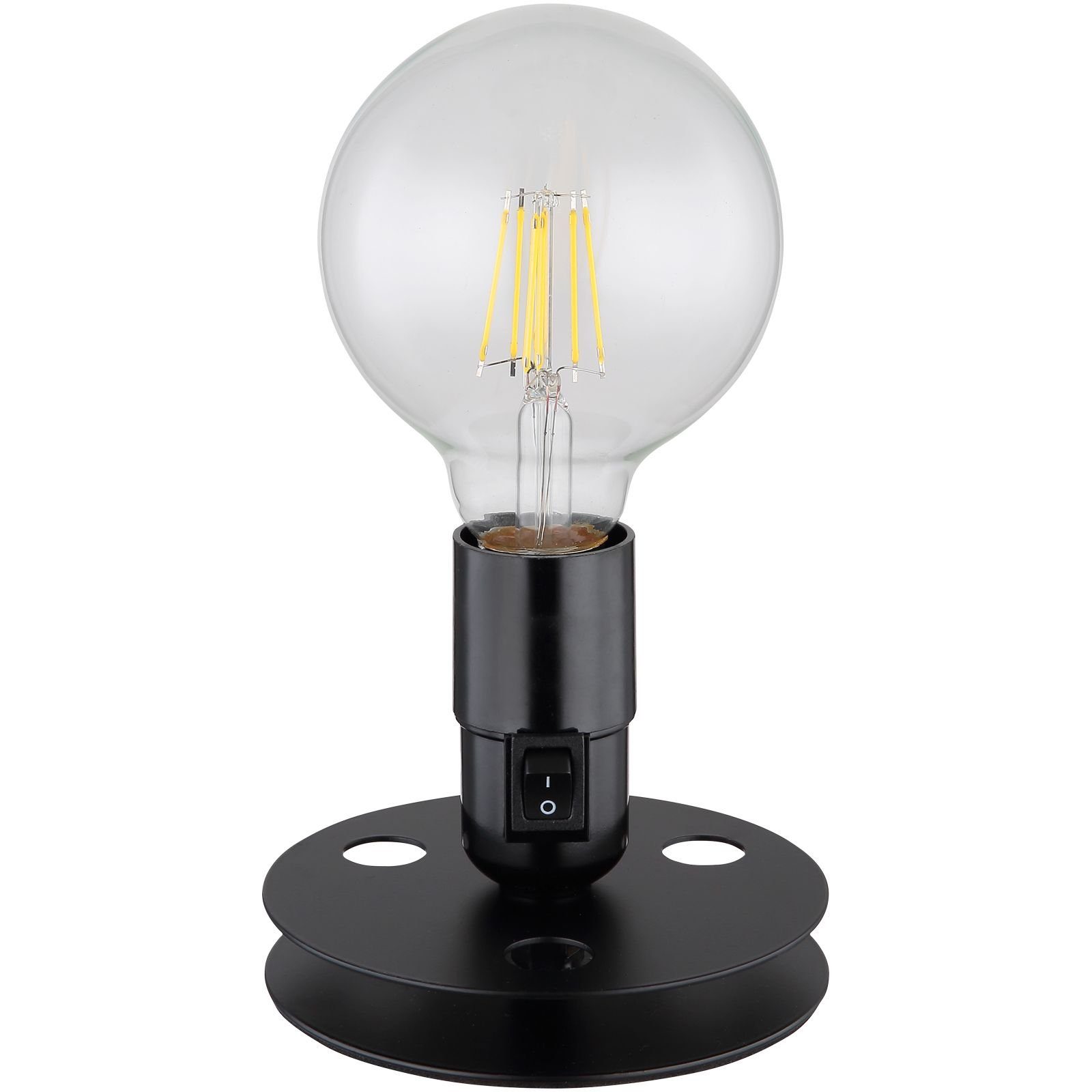GLOBO LIGHTING Tischleuchte Tischlampe Schlafzimmer Tischleuchte Wohnzimmer mit Schalter Flur