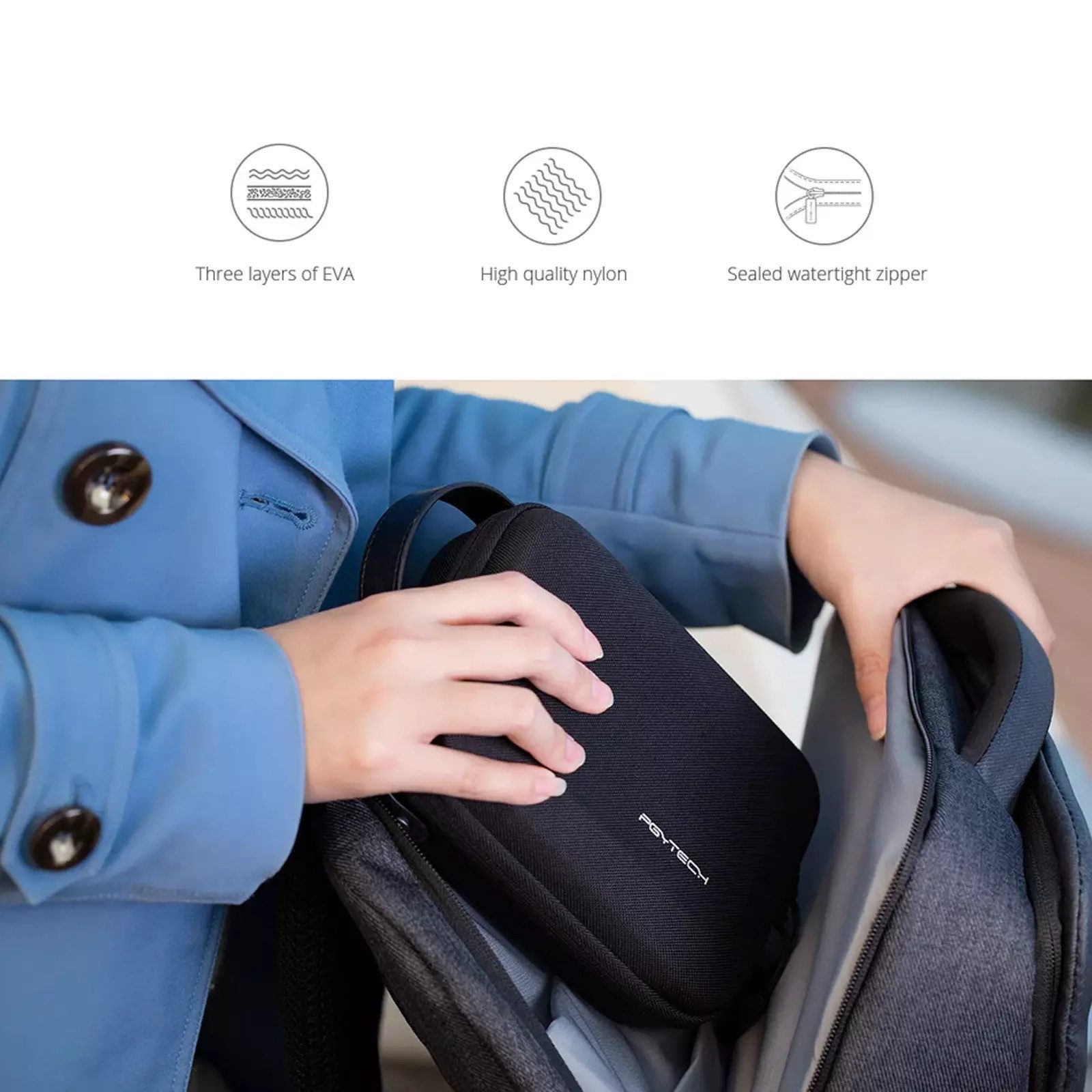 PGYTECH Kameratasche Mini Koffer für Gopro13 Pocket3 Action5 Ace Tragbare Handtasche