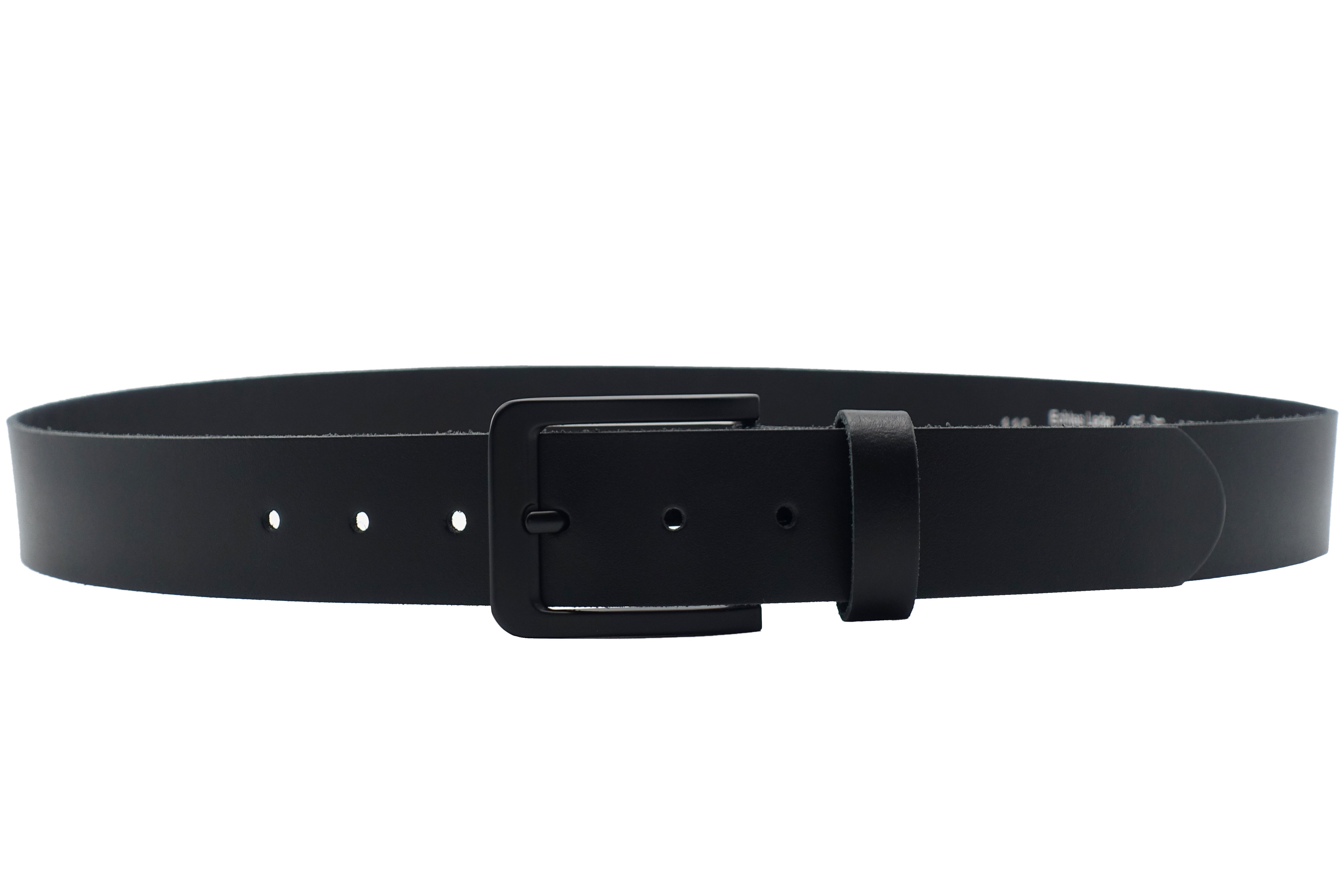 NK Belt GmbH Ledergürtel 38 mm Rindsleder Gürtel mit Schwarzer Schnalle in Schwarz, Made in Germany #SE-22 – Bild 5 von 5