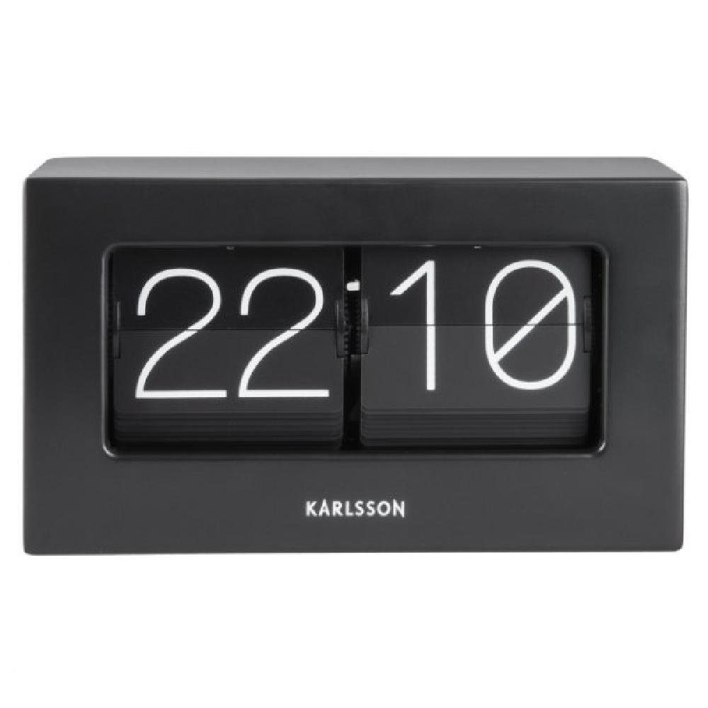 Karlsson Uhr Wand- und Tischuhr Boxed Flip Matt Black