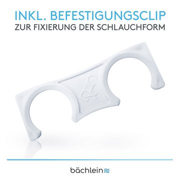 Bächlein Siphon Flexibler Ablaufschlauch Badezimmer, ausziehbar von 320-800mm mit Befestigungsclip