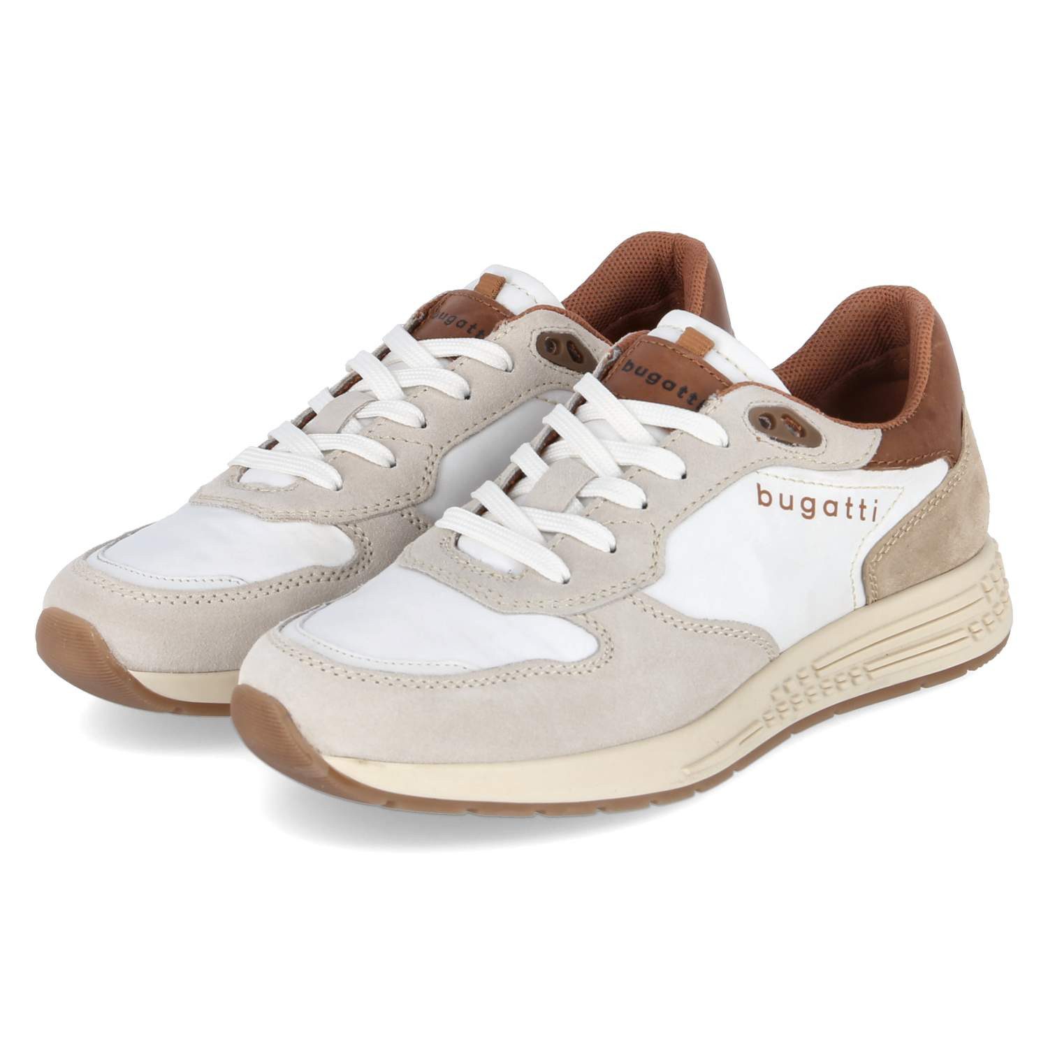bugatti Bugatti Sneaker Low 333AX8021469-2120 SMU Herren Leder & Textil white Schnürschuh