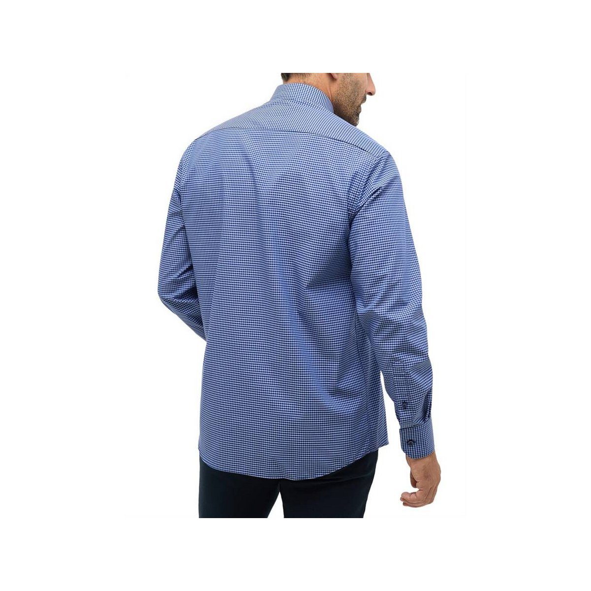 Eterna Kurzarmhemd uni (1-tlg., keine Angabe) blau