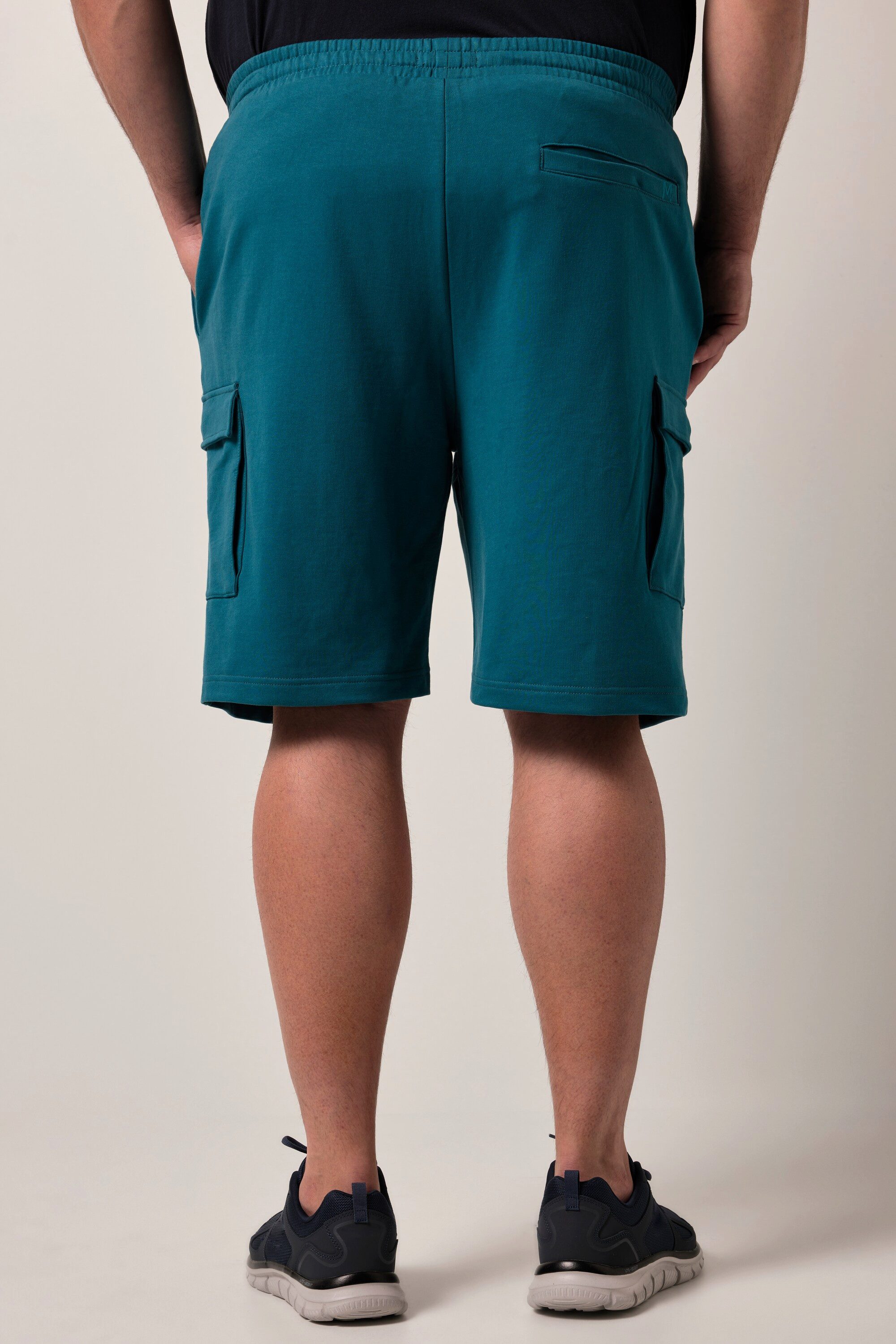 Men Plus Bermudas Cargo-Sweatbermuda Bauchfit Basic Fit Elastikbund
