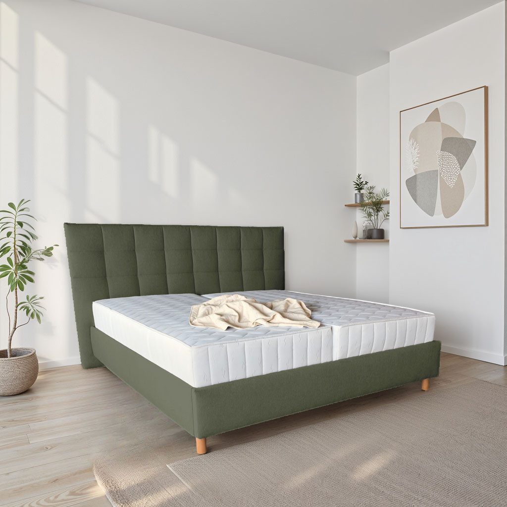 COLLECTION AB Polsterbett CLASSIC Scandi erhältlich in der Breite 180x200cm, 3 Varianten: Rahmen, Rahmen + Rost oder Komplett-Set mit King-Matratze