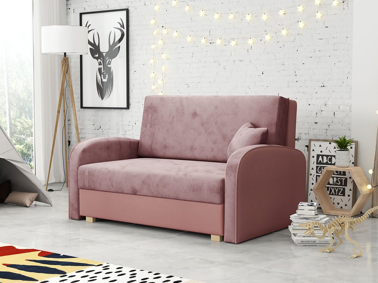 MIRJAN24 Schlafsofa Viva Soft und Schlaffunktion, mit 235 Sorriso Bettkasten 10 Kissen, Polstersofa Wohnlandschaft 2 II, Sitzer + inkl. Mono