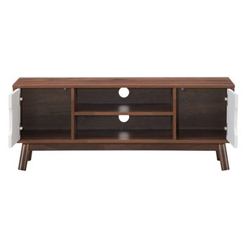 COSTWAY TV-Schrank mit Türen & offenem Regal, 120 cm x 39 cm