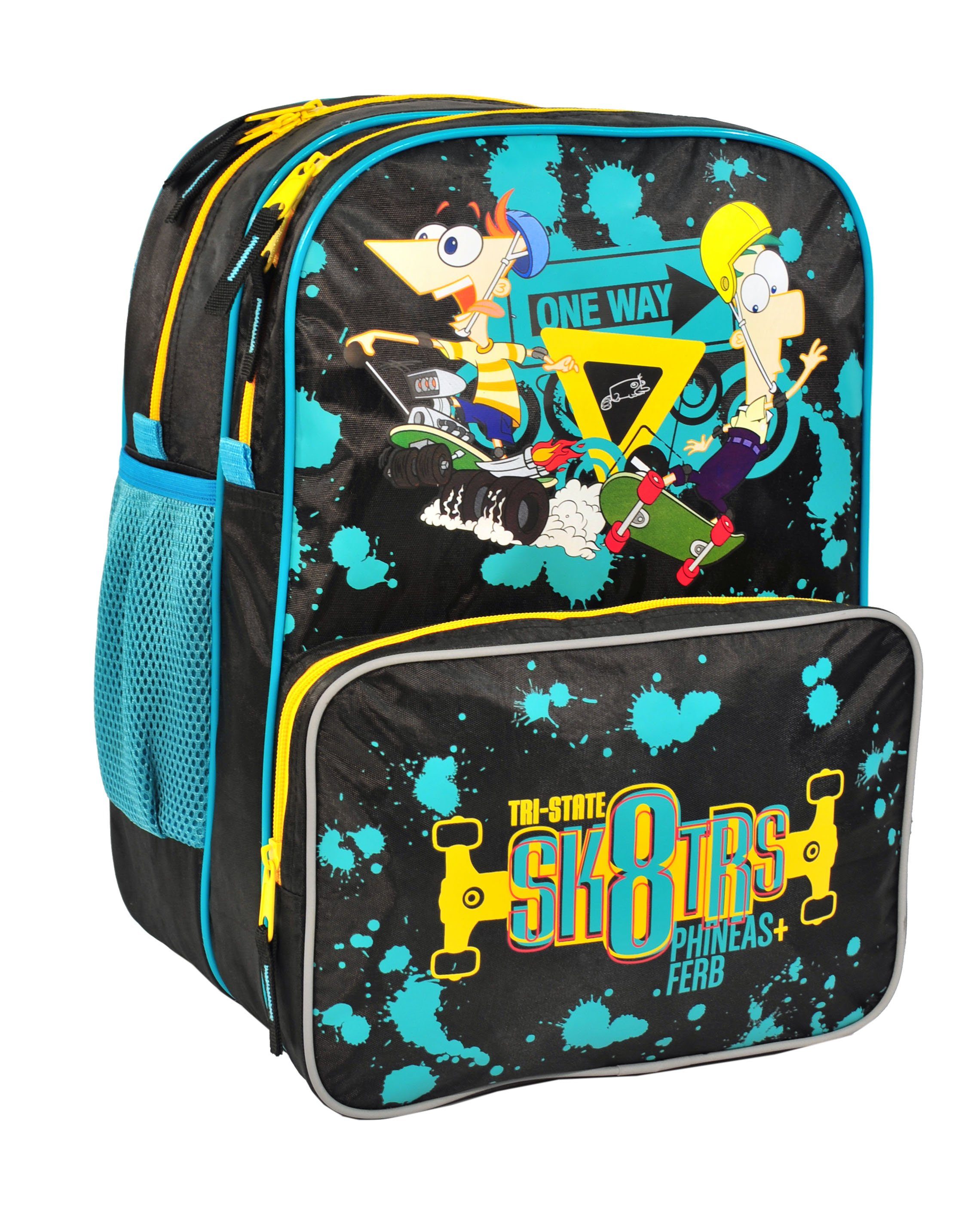 PASO Kinderrucksack Set Rucksack PHINEAS & FERB Kinderrucksack Disney + Turnbeutel
