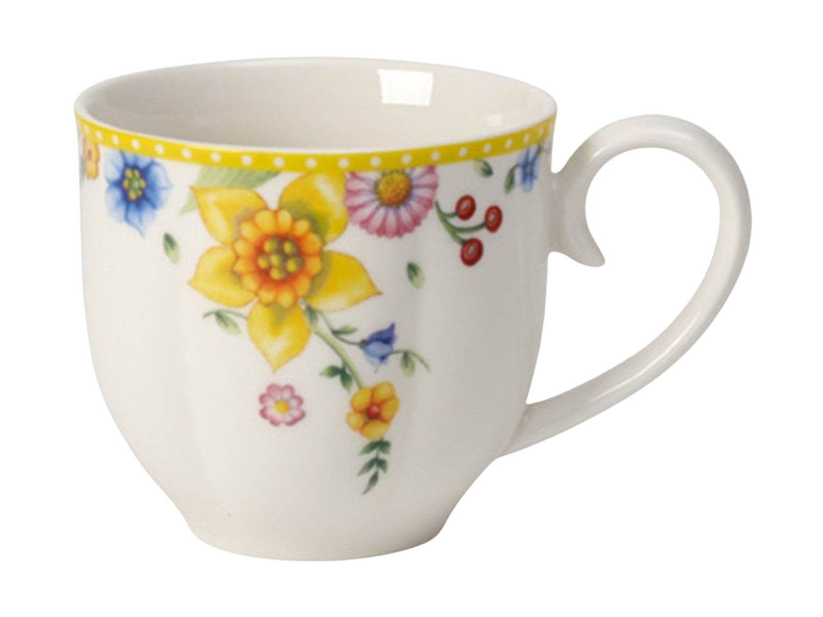 Villeroy & Boch Tasse Spring Awakening Kaffeeobertasse 0,26l Set6, Premium Porcelain