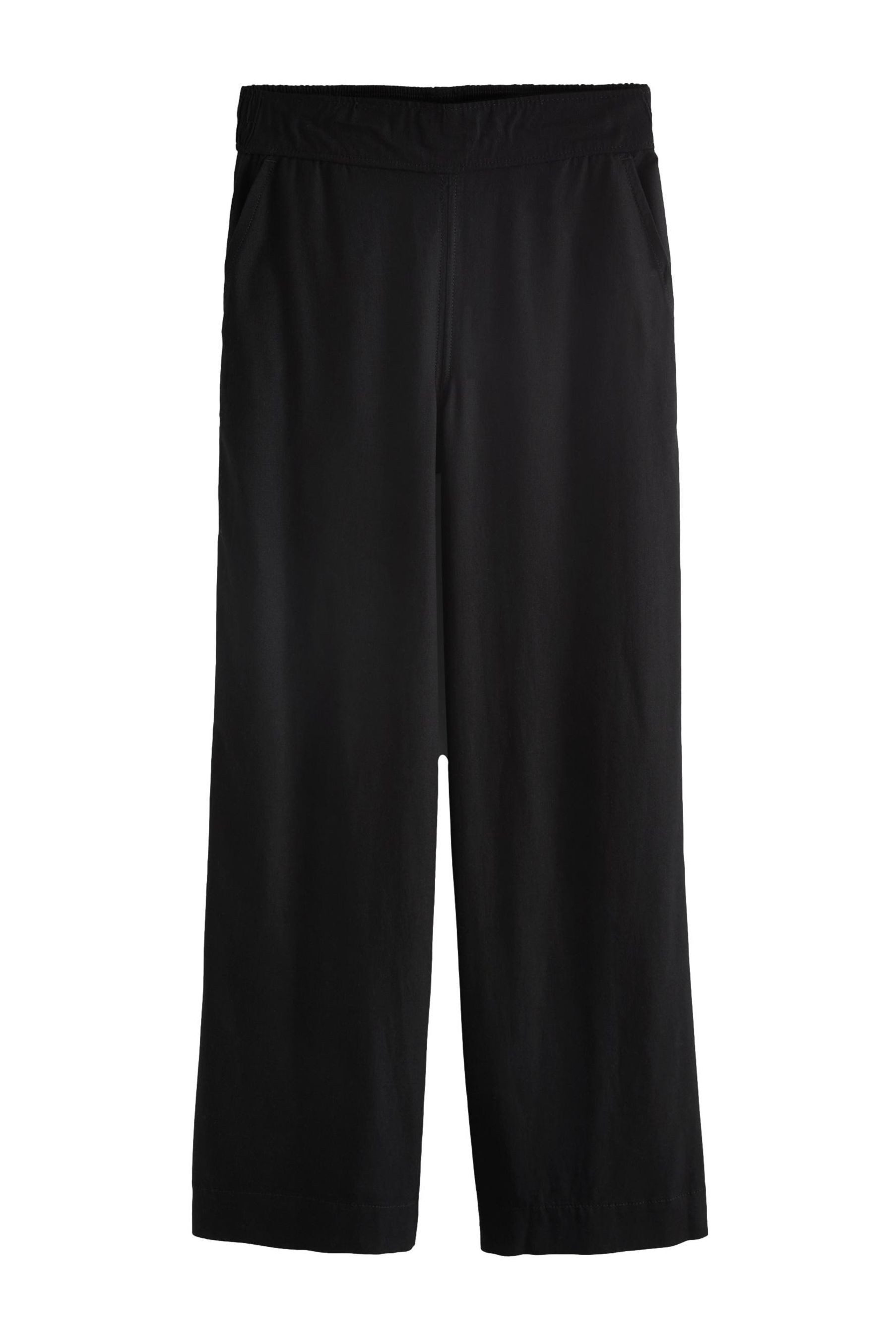 Next Stoffhose Hose mit weitem Bein und Leinenanteil, Kurzgröße (1-tlg)