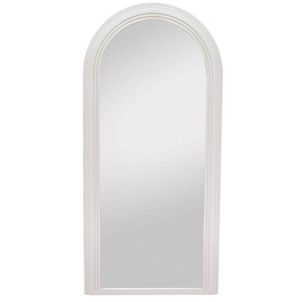 LebensWohnArt Wandspiegel Design Rundbogen Spiegel 180x85cm FORMOSA greige Wandspiegel