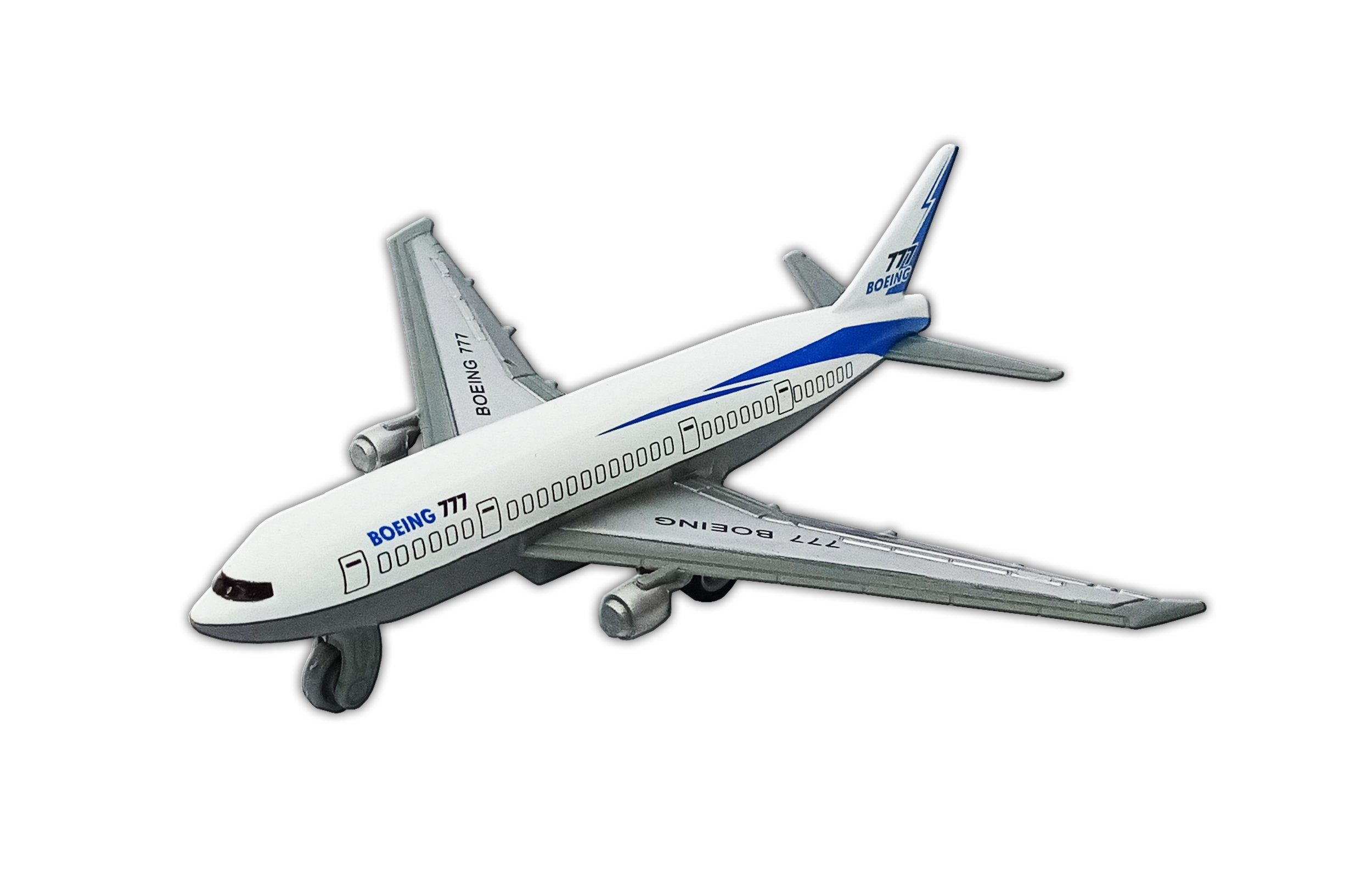 Toi-Toys Modellflugzeug FLUGZEUG Boeing 777 mit Rückzug weiß 14x13cm Kunststoff 92, Airbus Passagierflug Spielzeug Geschenk Kinder