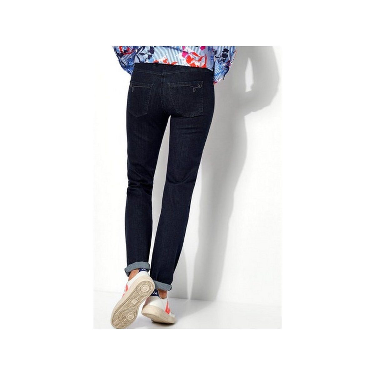 dunkel-blau 5-Pocket-Jeans (1-tlg) TONI