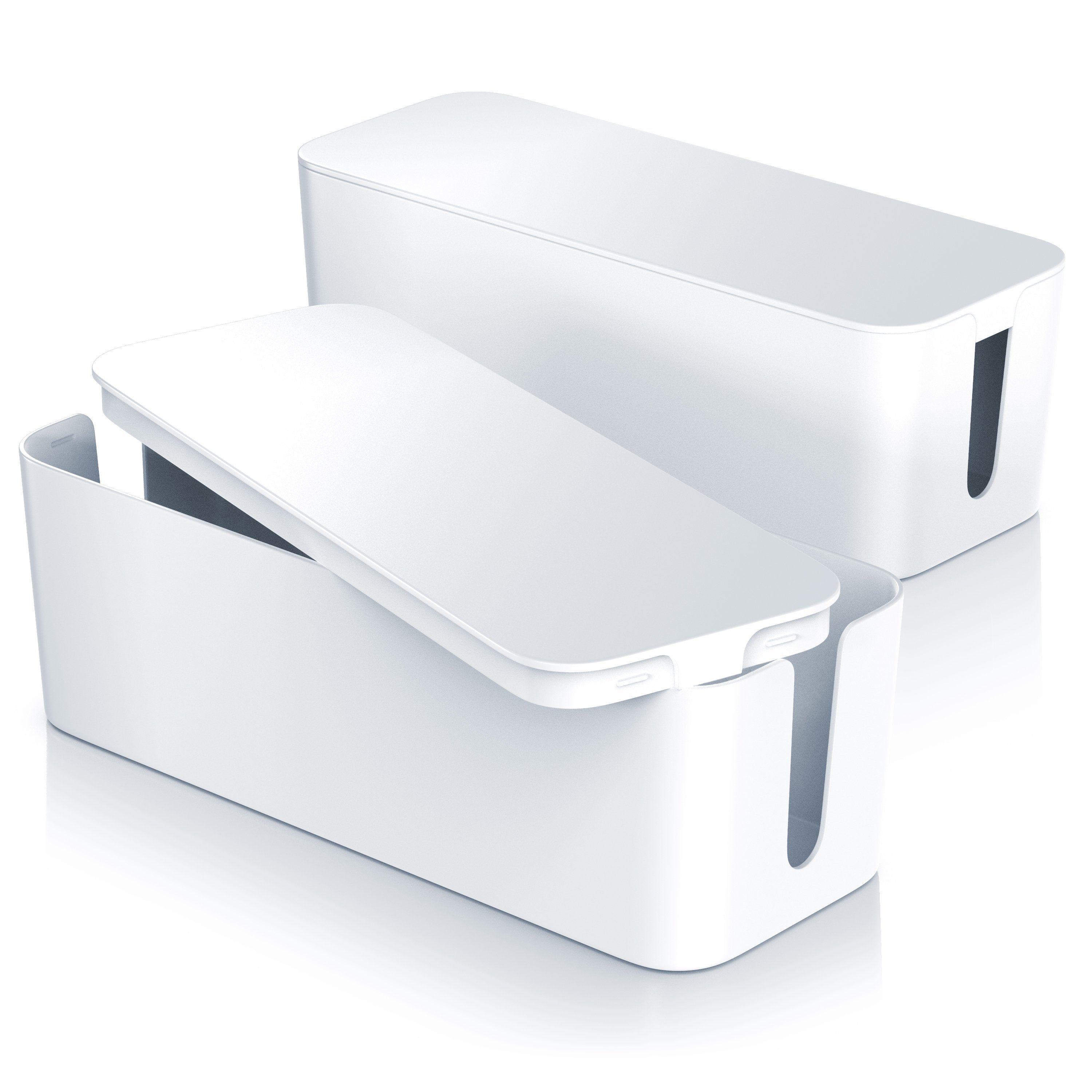 BEARWARE Kabelbox, (2-tlg), Kabel Box mit Gummifüßen - Kabelmanagement / de günstig online kaufen
