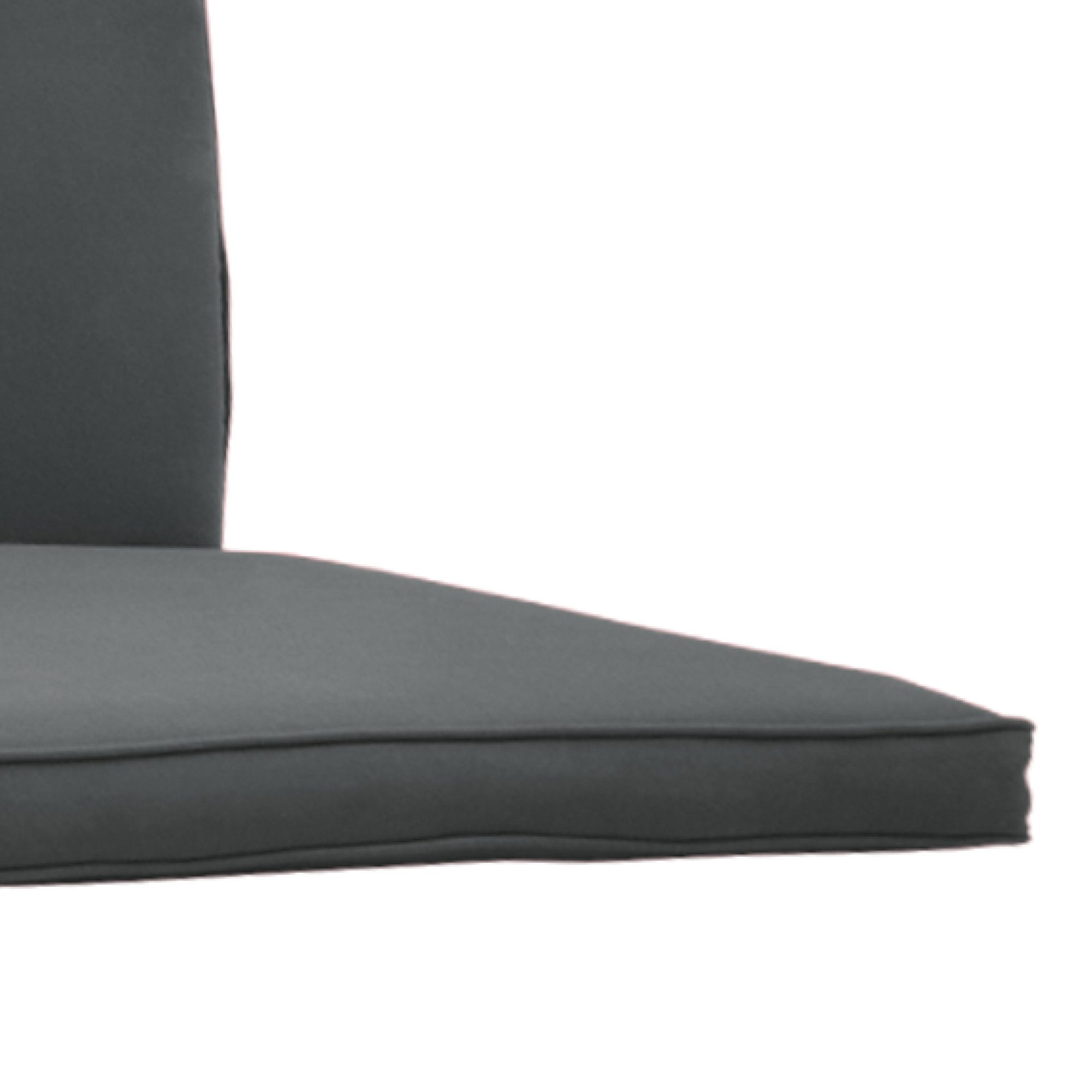 Beautissu Sitzauflage Hollywoodschaukelauflage 3 Sitzer 2er Set Loft HS, 180x50cm, Grau, Waschbare Outdoor Auflage für Hollywoodschaukel mit Reißverschluss
