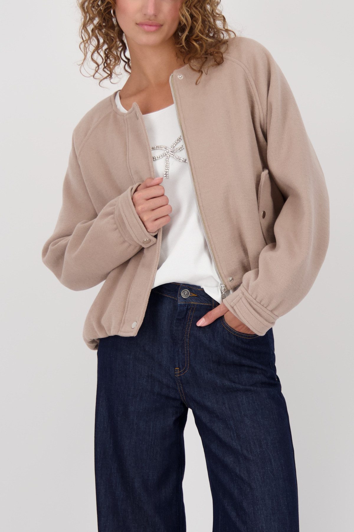 Monari Blusenblazer Jacke truffle günstig online kaufen