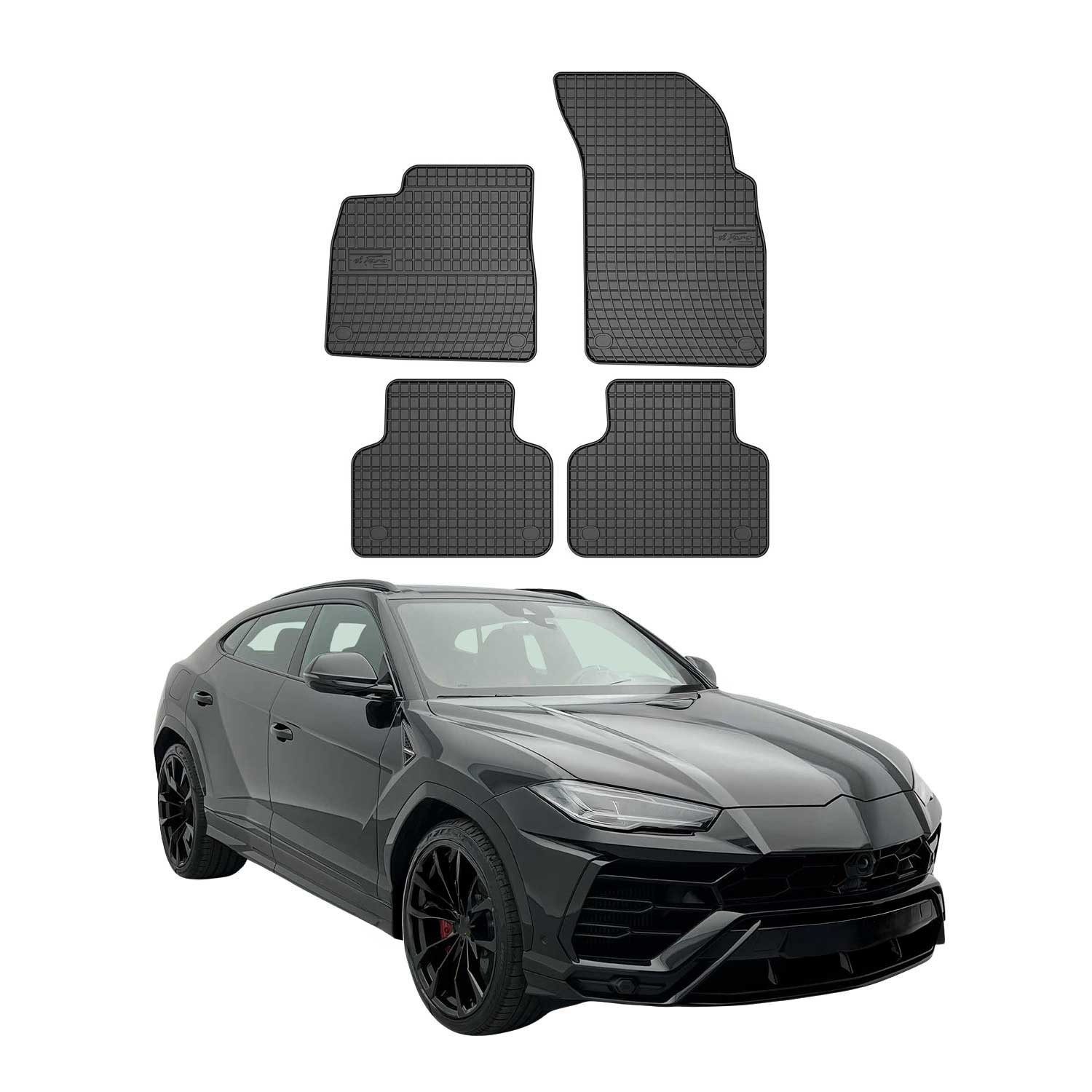 OMAC Auto-Fußmatten Fußmatten für Audi Q7 Q8 2015-2025 Automatten Schwarz 4tlg (4 St), für Audi Q7 Q8 4M / Lamborghini Urus 2015-2025 Audi Q7 Q8 4M / Lamborghini Urus 2015-2025, Antirutsch,Wasserfest,Einfache Installation