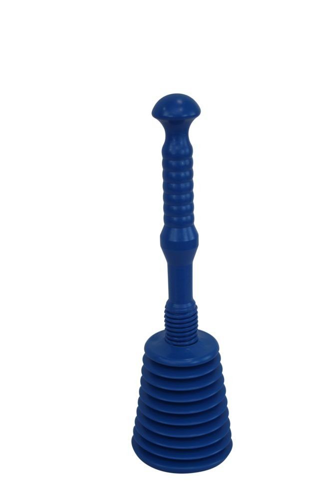 1PLUS Pümpel 1PLUS Mega Pömpel - Rohrreiniger Abflussreiniger Saugglocke Rohrfrei blau, L: 43 cm | Saugglocken