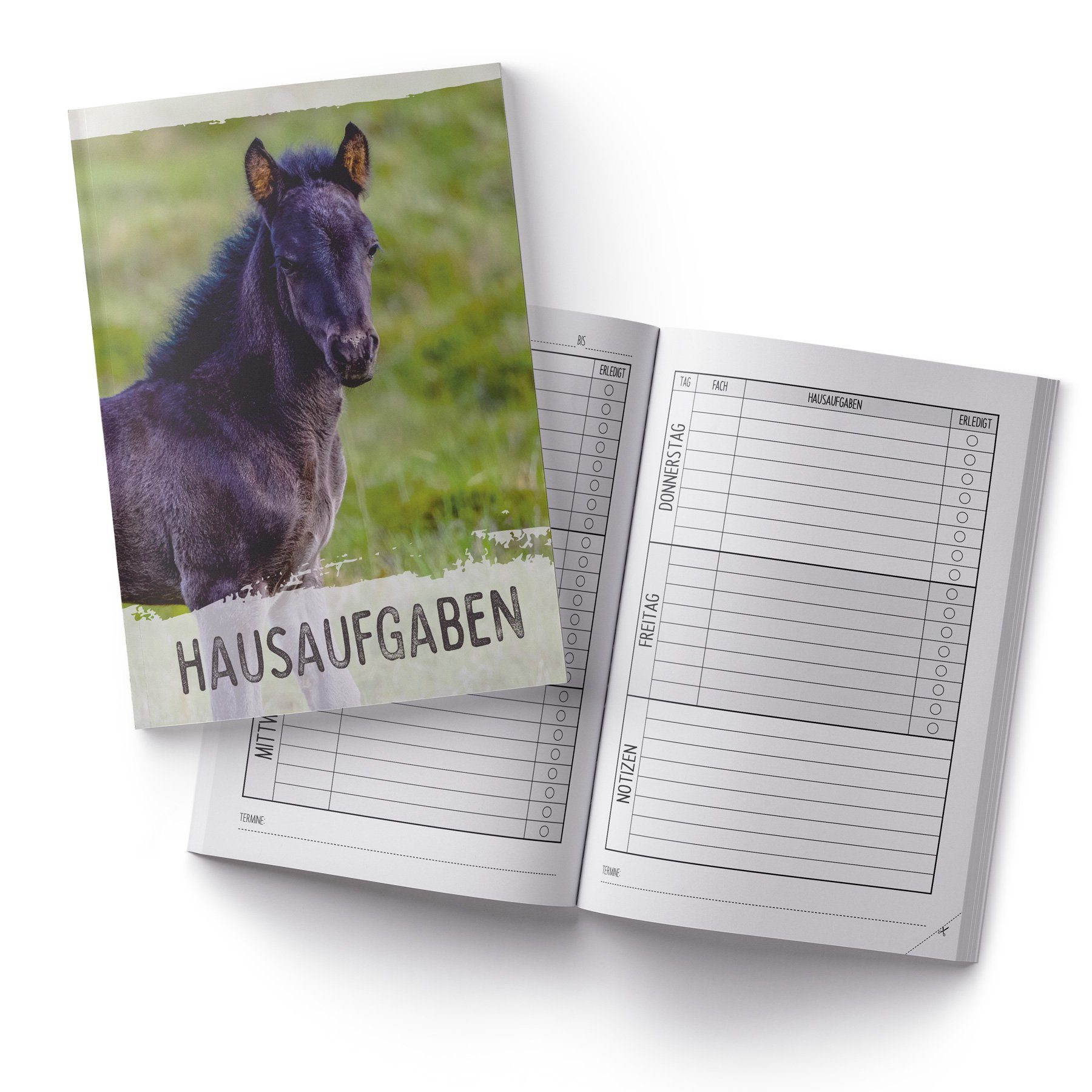 itenga Notizheft itenga Hausaufgabenheft Pferd (Motiv 21) DIN A5, 96 Seiten